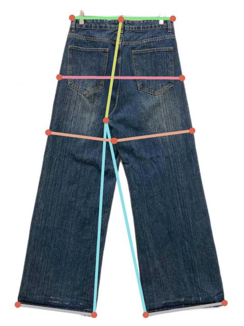 中古・古着通販】MENES (メネス) バギーデニムパンツ インディゴ