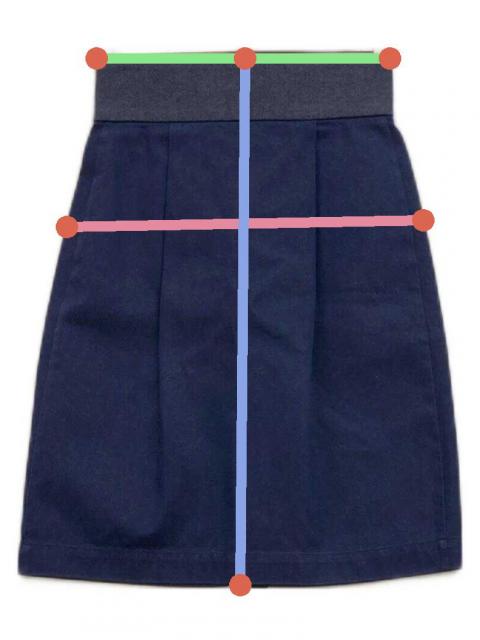 中古・古着通販】MIU MIU (ミュウミュウ) 膝丈タイトスカート ネイビー