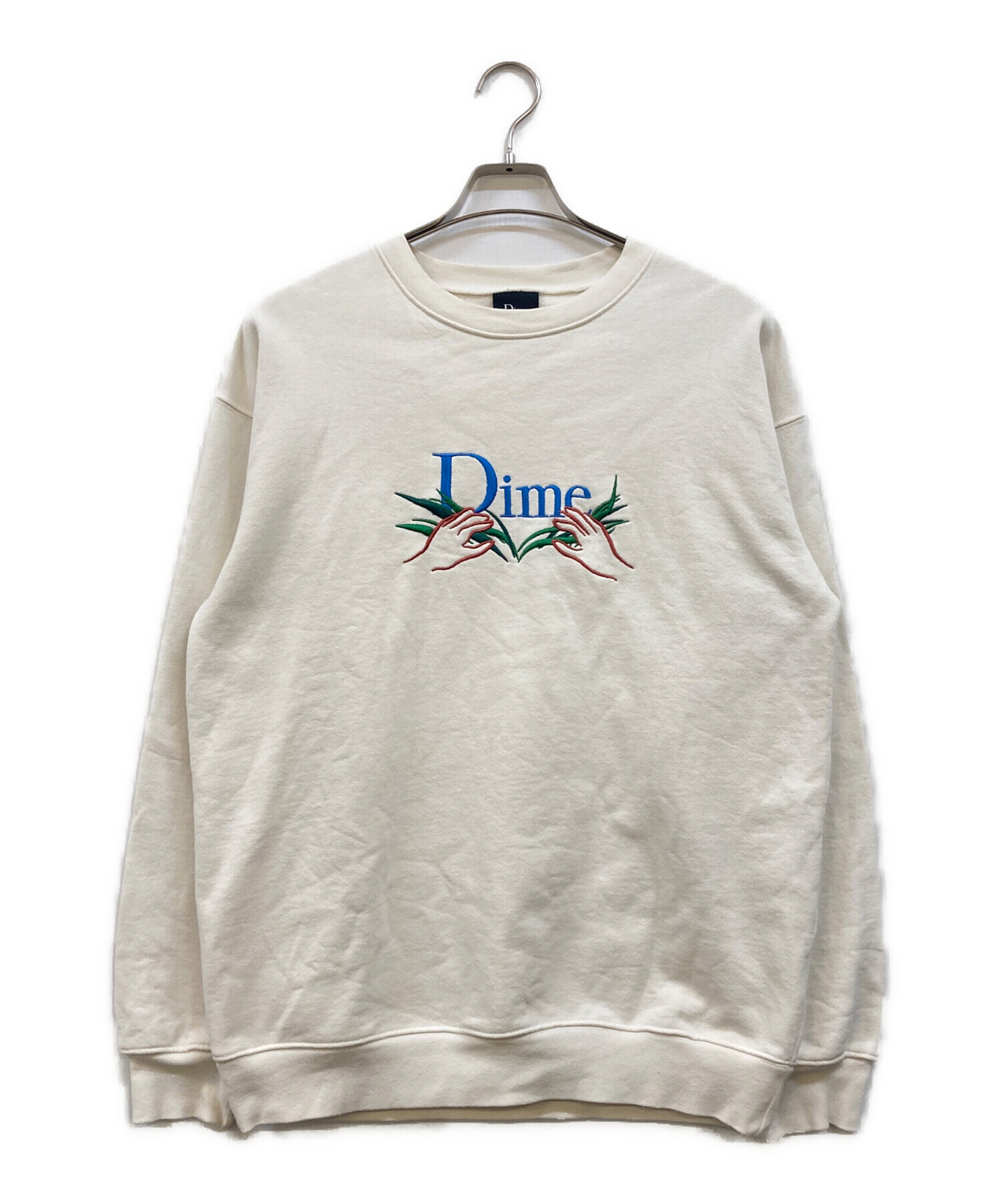 中古・古着通販】Dime (ダイム) 刺繍スウェット アイボリー サイズ:M