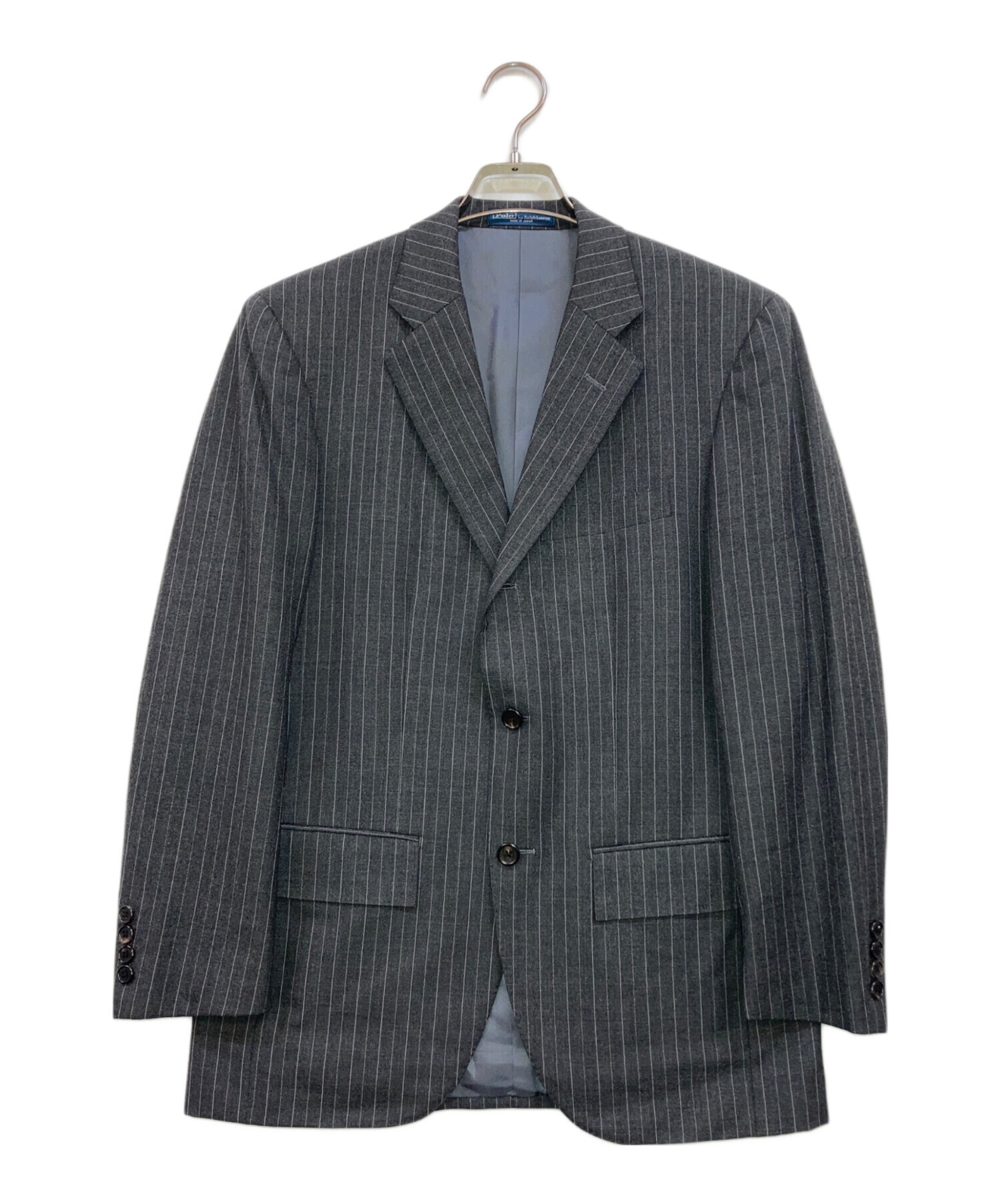 CEEKAY POLORALPH LAURENグレー ストライプ スーツ 中古・古着通販】POLO RALPH LAUREN (ポロ・ラルフローレン) チョーク