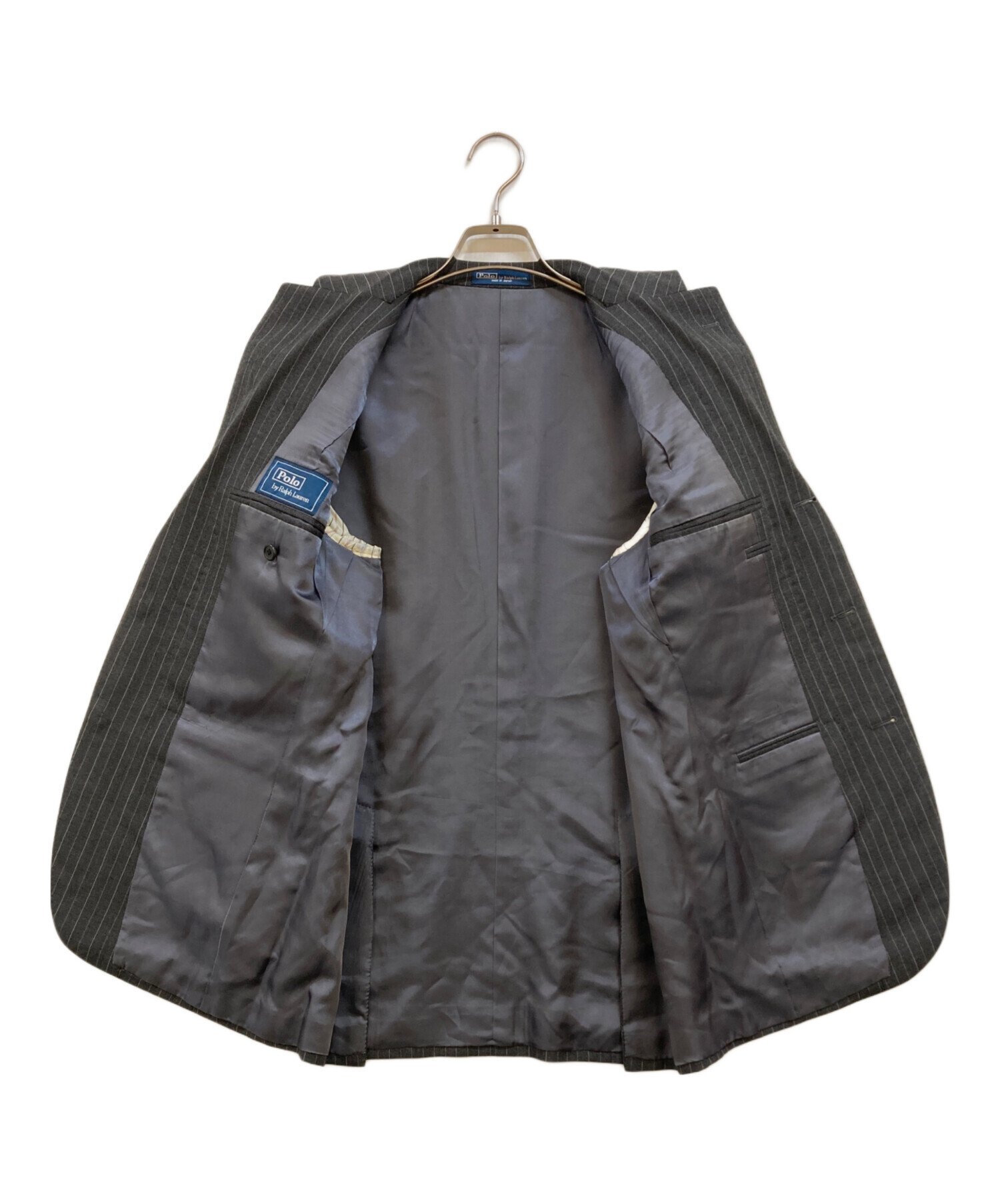 ✨️美品✨️LAUREN ラルフローレン スーツ ダークグレー ス トライプ L 中古・古着通販】POLO RALPH LAUREN (ポロ・ラルフローレン) チョーク