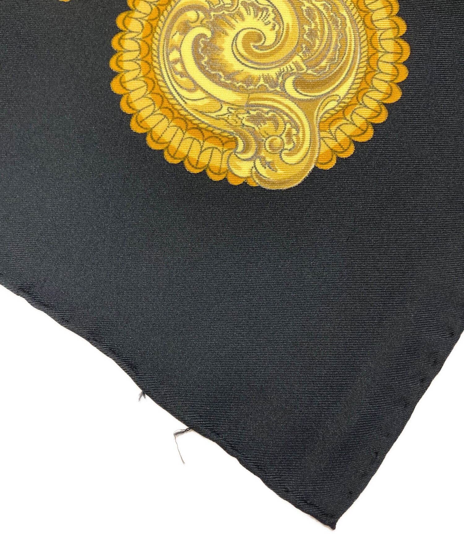 中古・古着通販】HERMES (エルメス) カレ90 シルクスカーフ ブラック