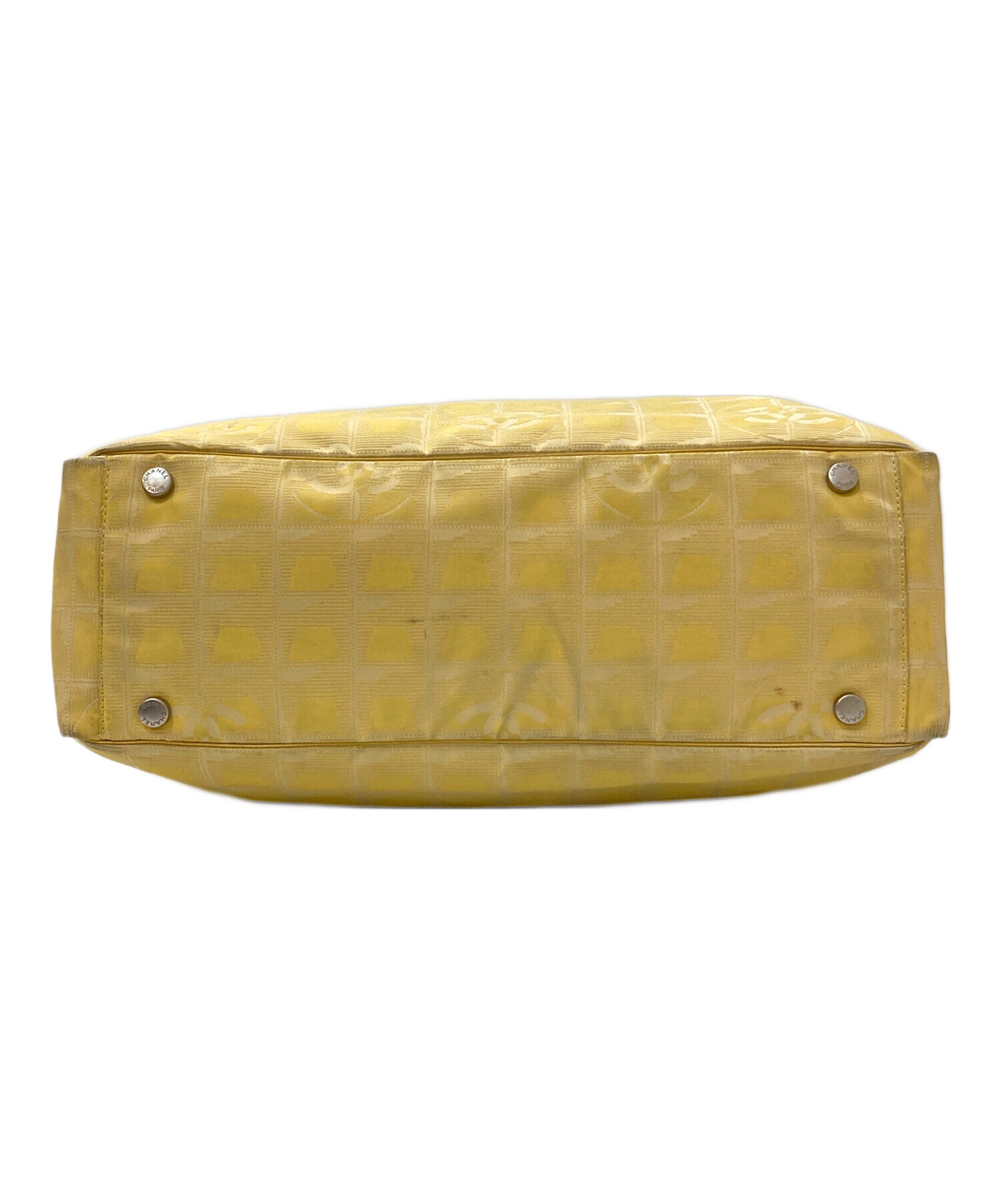 CHANEL ニュートラベル トートバッグ イエロー 中古・古着通販】CHANEL (シャネル) ニュートラベルライン トート