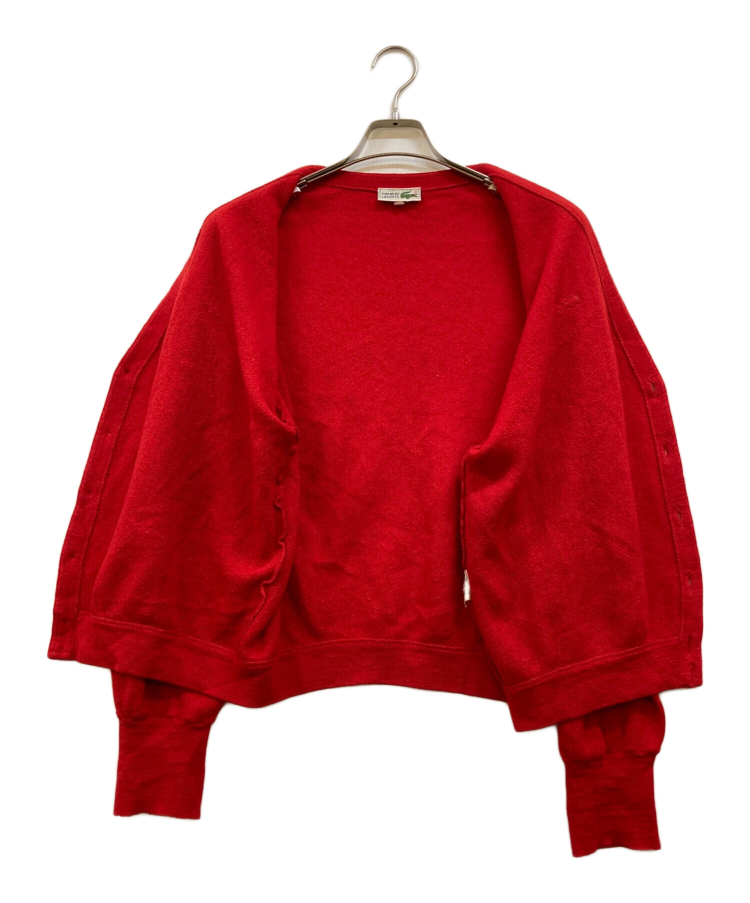 【 週末限定お値下げ 】CHEMISE LACOSTE カーディガン 中古・古着通販】CHEMISE LACOSTE (シュミーズ ラコステ) ワニワッペン