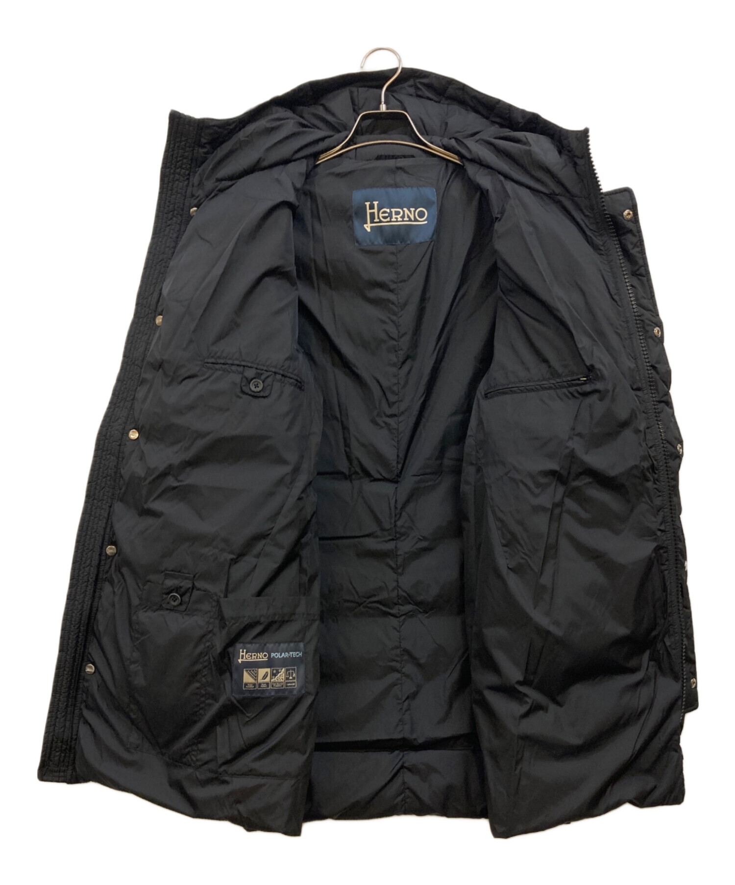 中古・古着通販】HERNO (ヘルノ) ダウンジャケット ブラック サイズ:54 