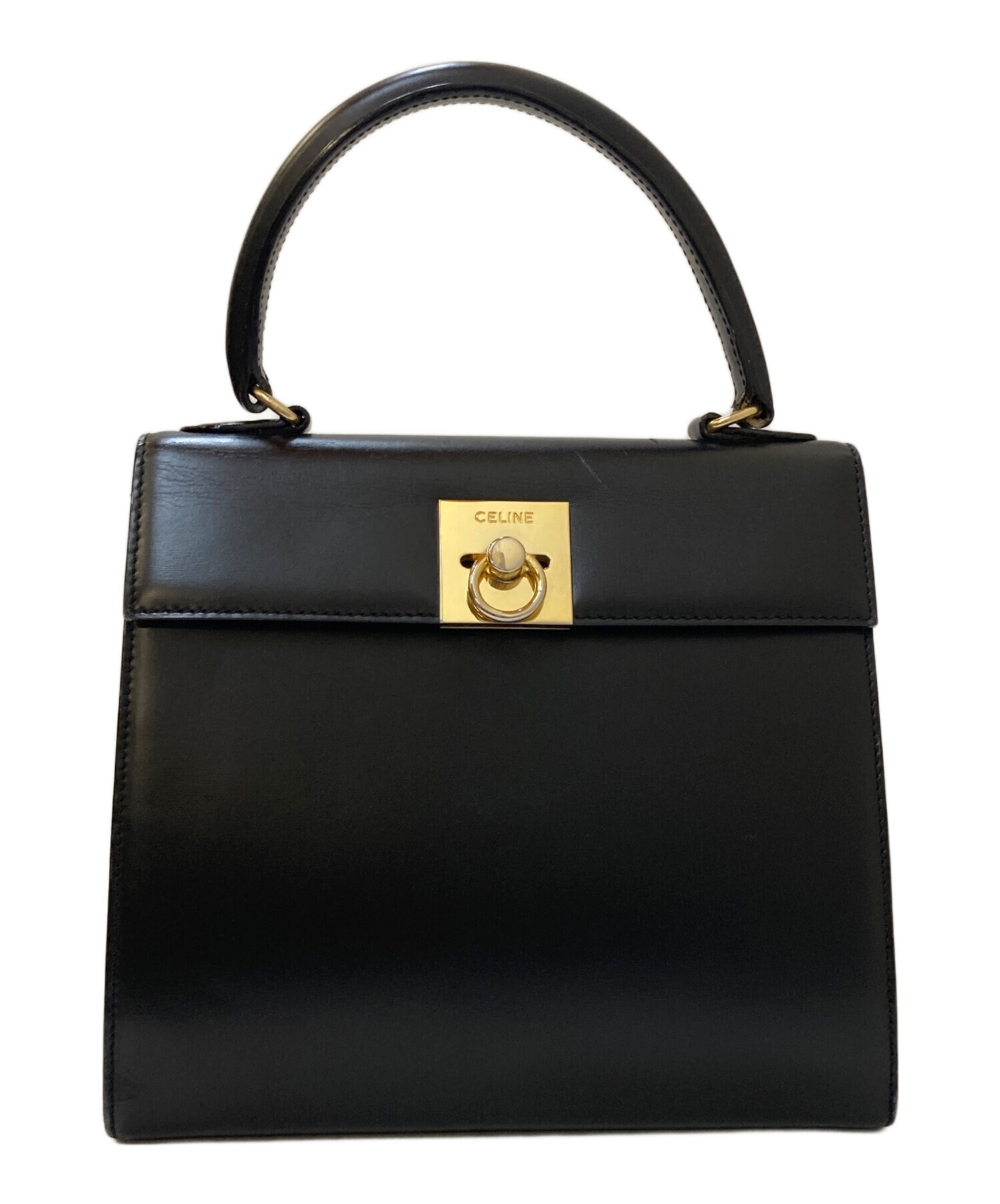 セリーヌの2wayハンドバック 中古・古着通販】CELINE (セリーヌ) 2WAYレザーハンドバッグ ブラック