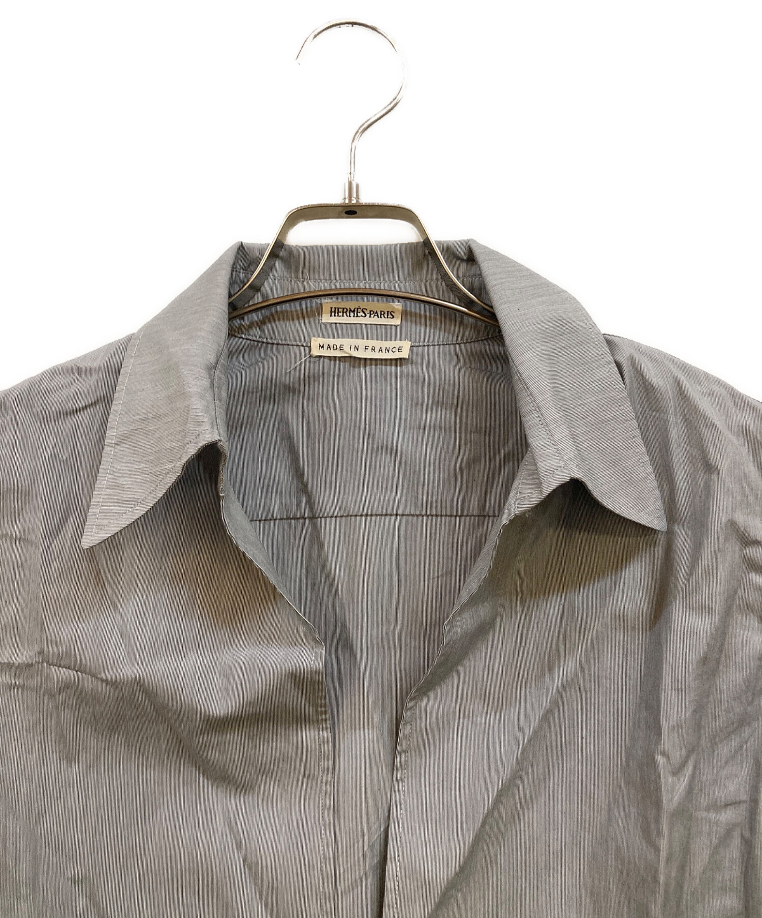 中古・古着通販】HERMES (エルメス) コットンヴァルーズシャツ グレー
