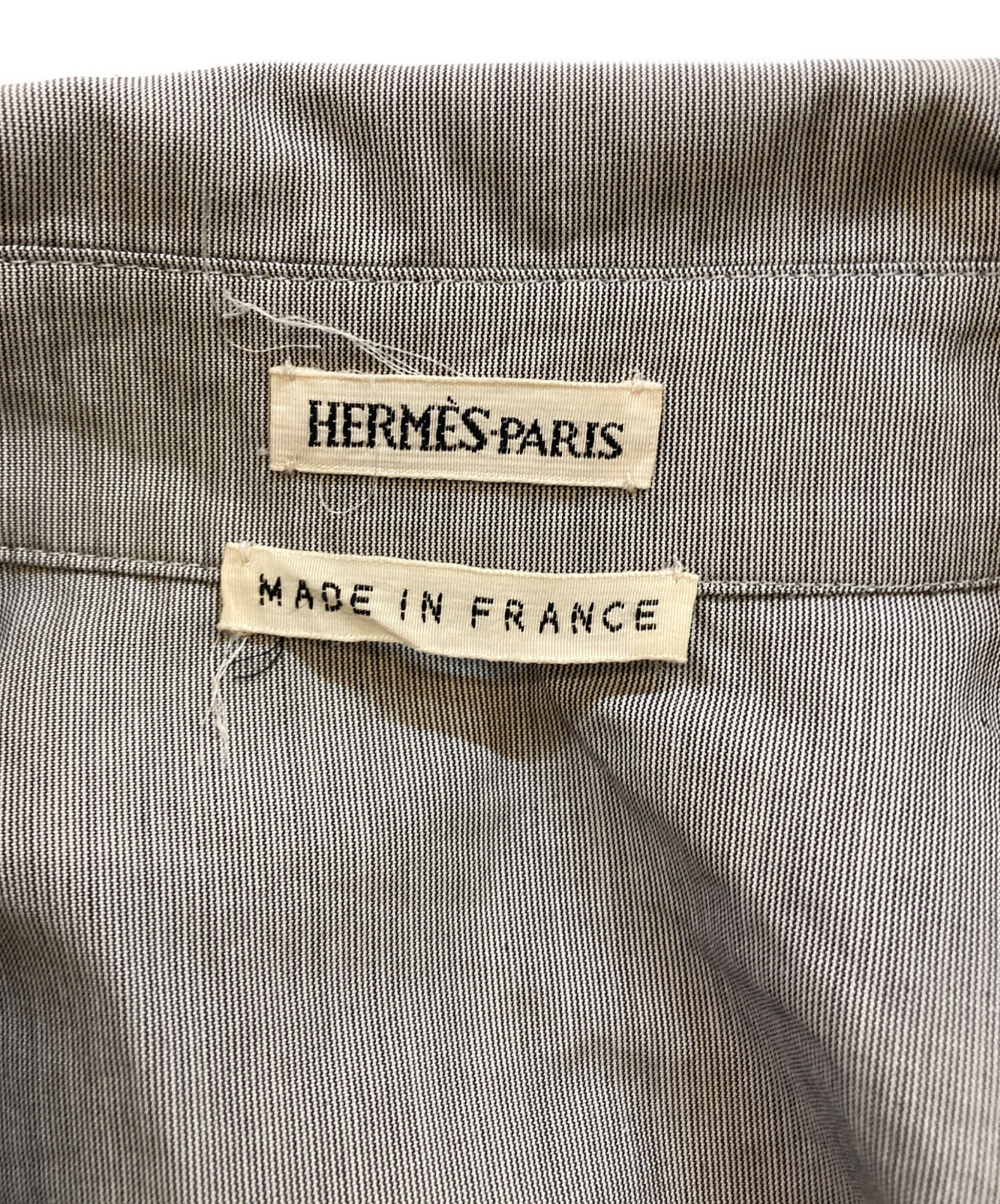 HERMES トップス 中古・古着通販】HERMES (エルメス) コットンヴァルーズシャツ グレー