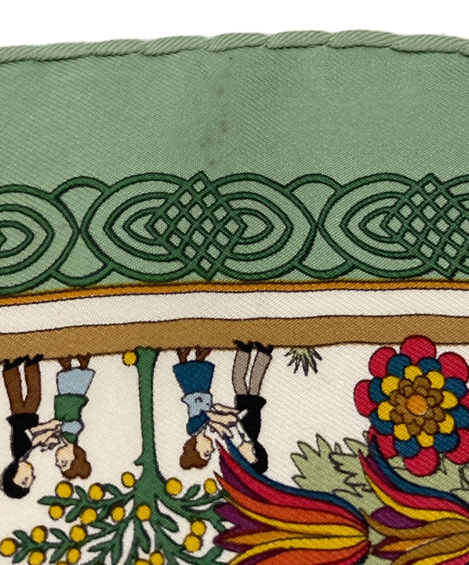 中古・古着通販】HERMES (エルメス) カレ45 シルクスカーフ グリーン