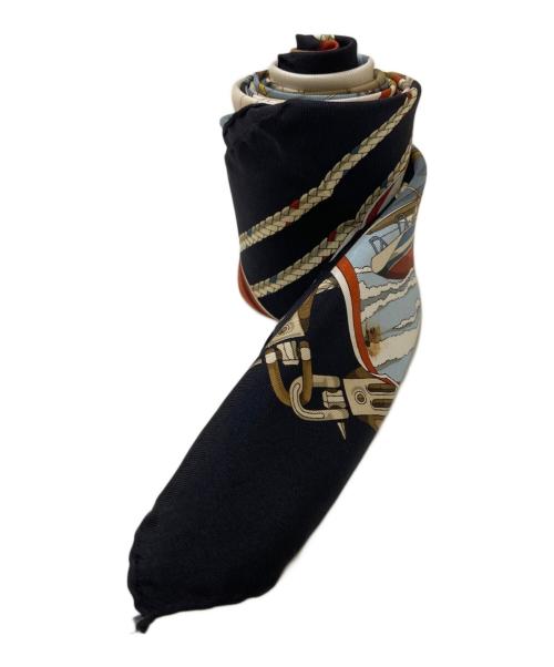 I516 新品未使用 グッチ スカーフ ネイビー レディース 中古・古着通販】GUCCI (グッチ) セーリングモチーフシルクスカーフ