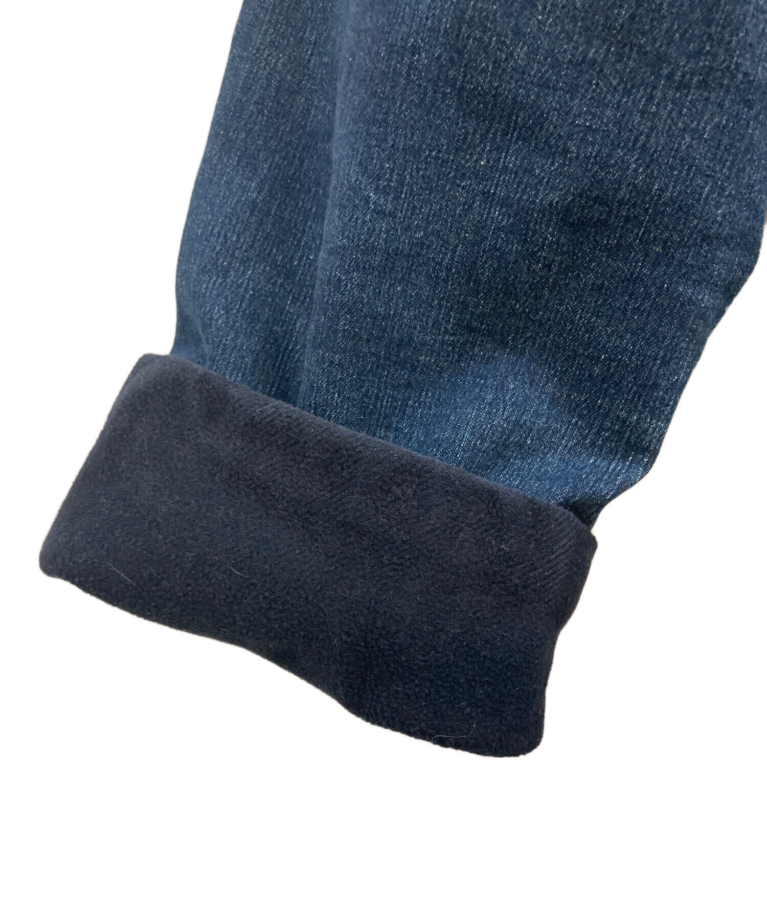 45R インディゴ染め ジャケット ネイビー 刺繍ロゴ サイズ3 中古・古着通販】45R (フォーティファイブ・アール) 中綿フリース