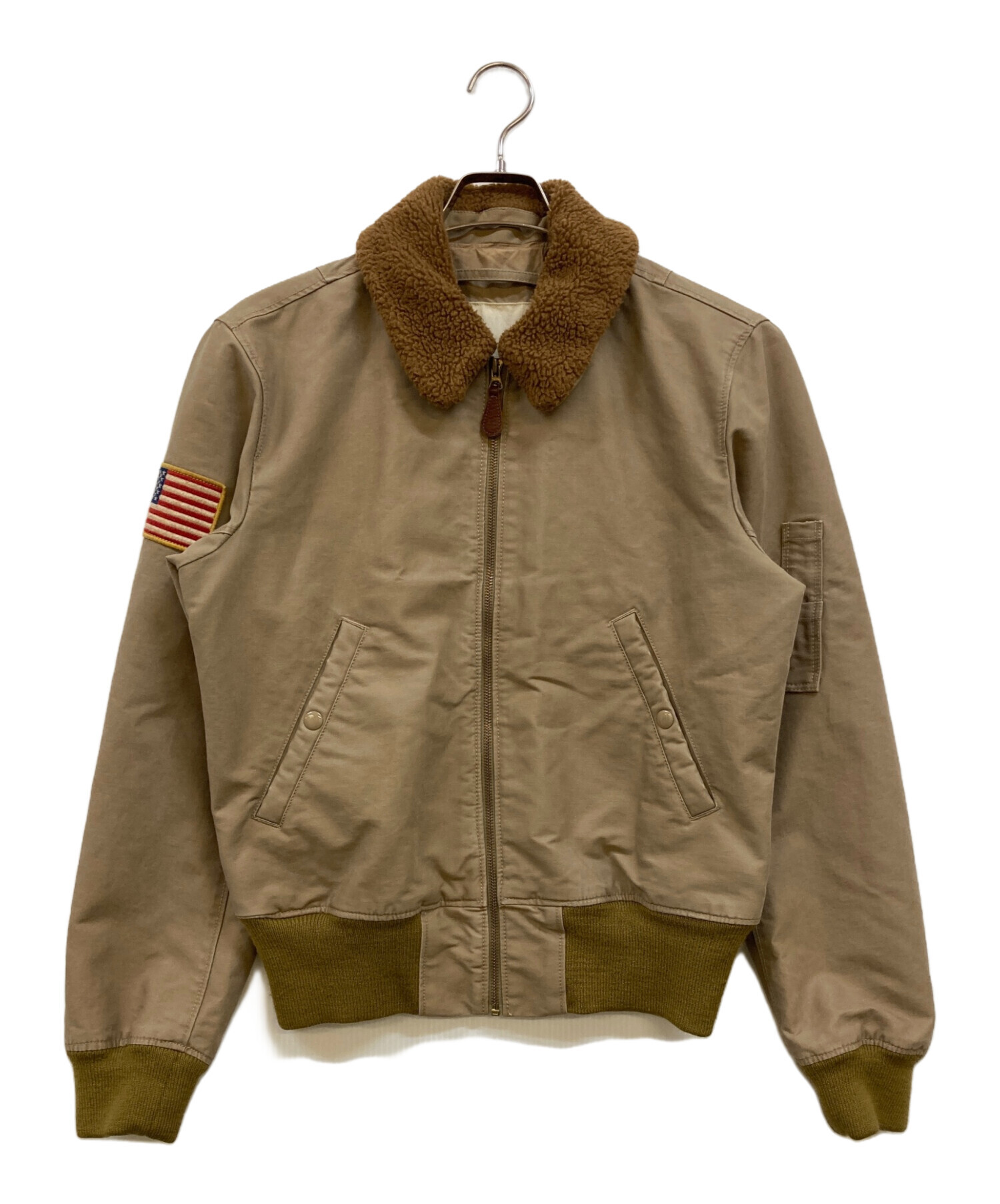 ラルフローレン　ミリタリー　フライトジャケット ベージュ ボア襟　Ｌ 中古・古着通販】Denim & Supply Ralph Lauren (デニム＆サプライ
