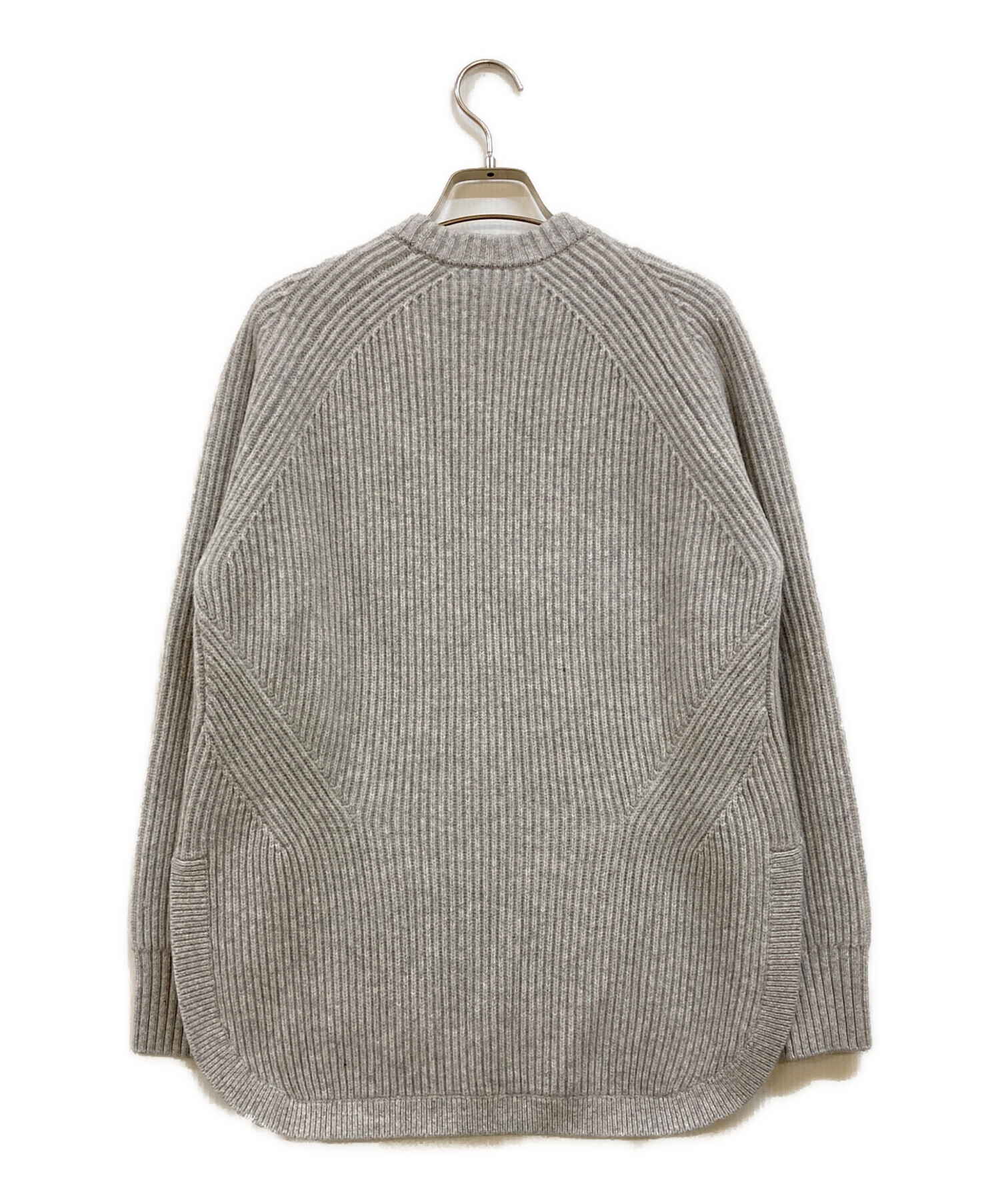 中古・古着通販】DRAWER (ドゥロワー) 5Gウールカシミヤ畔編みクルー