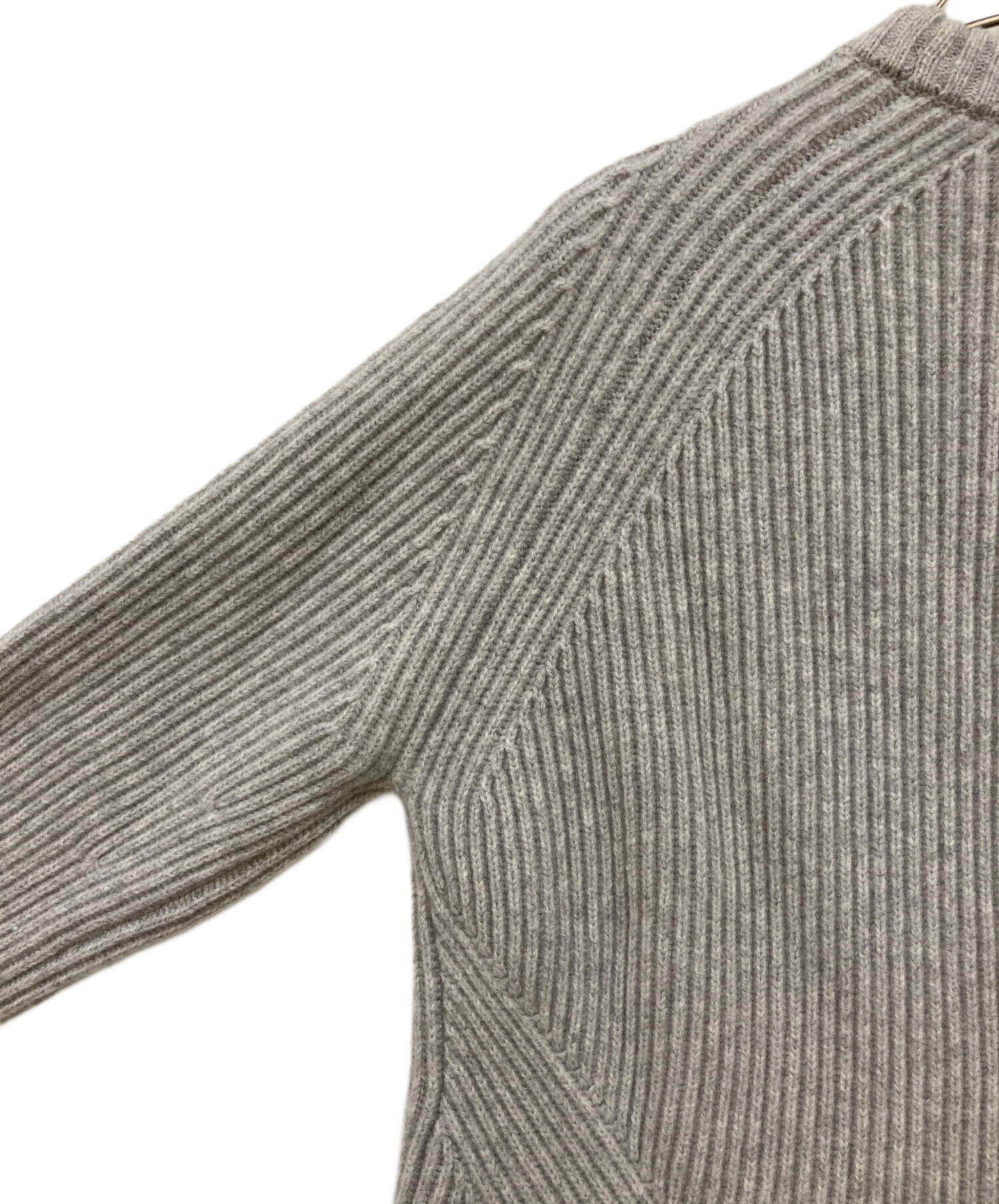 中古・古着通販】DRAWER (ドゥロワー) 5Gウールカシミヤ畔編みクルー