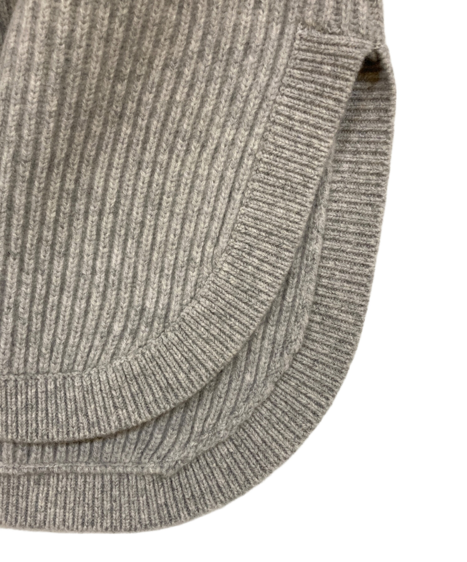 中古・古着通販】DRAWER (ドゥロワー) 5Gウールカシミヤ畔編みクルー