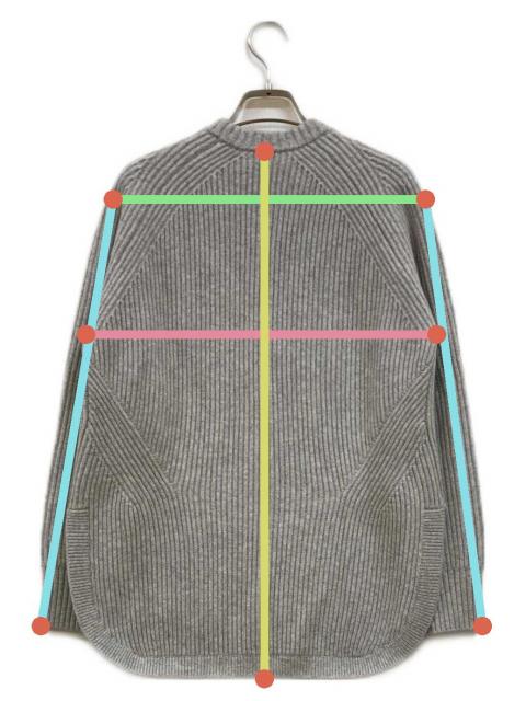 中古・古着通販】DRAWER (ドゥロワー) 5Gウールカシミヤ畔編みクルー