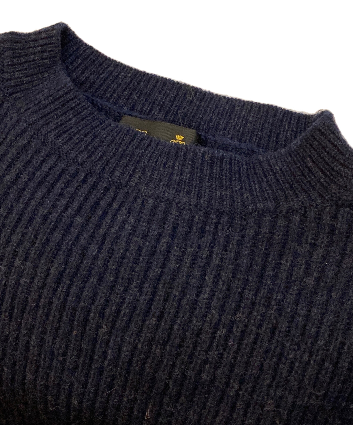 中古・古着通販】DRAWER (ドゥロワー) 9Gウールカシミヤアゼ編みニット