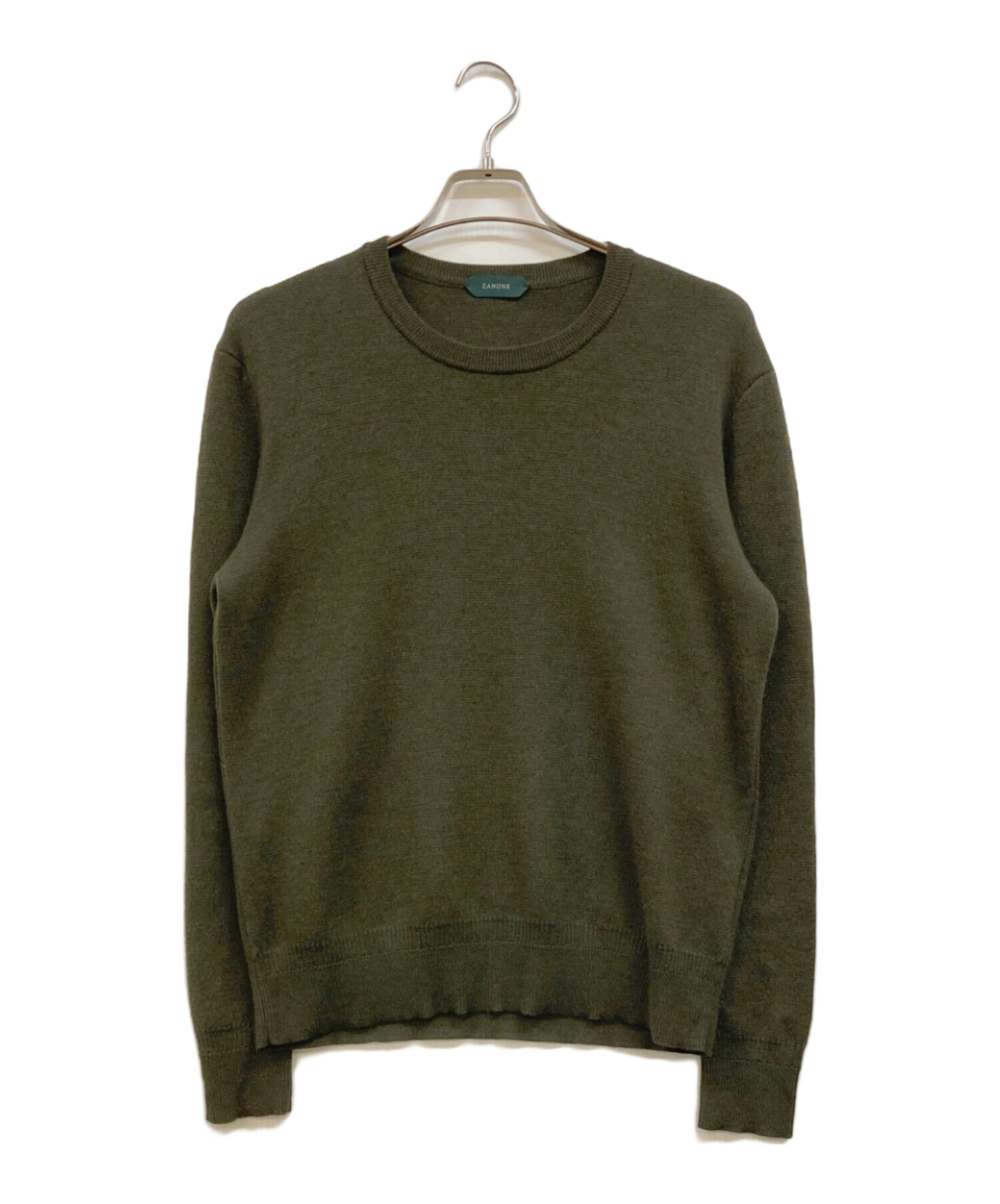 ZANONEクルーネックミドルゲージ グリーン 44 タグ付 中古・古着通販】Zanone (ザノーネ) 12G ハイゲージ ミラノリブ クルー
