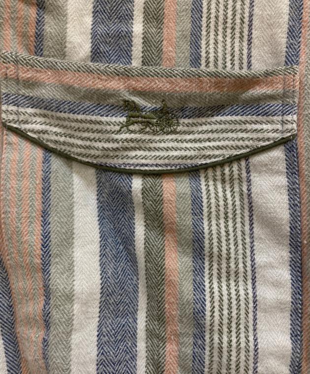CELINE セリーヌ 長袖馬車刺繍 紳士パジャマ Fサイズ、最終値下げ 中古・古着通販】CELINE (セリーヌ) 馬車刺繍ロゴ ストライプパジャマ