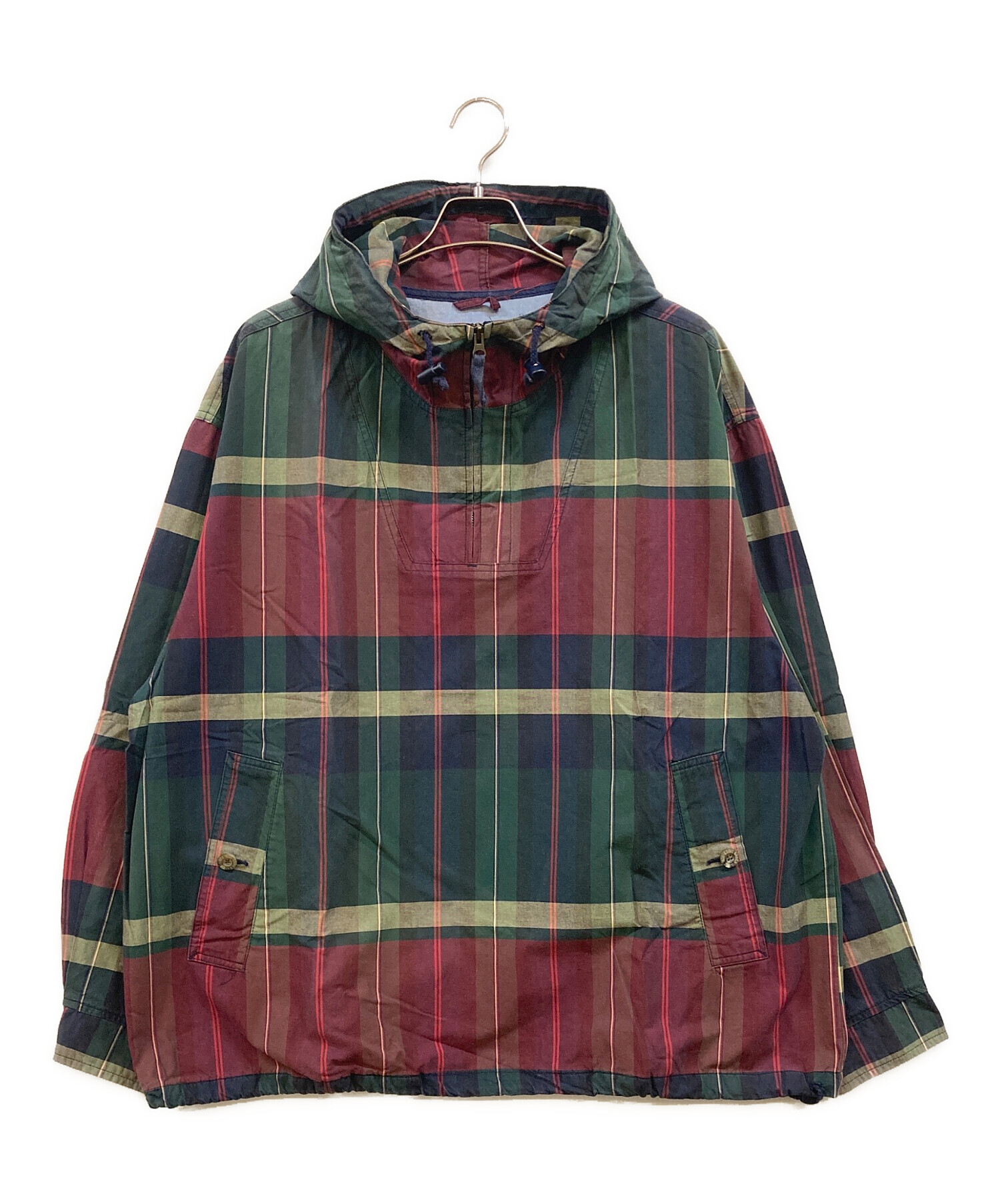 【古着】　Eddie bauer コットンアノラック　チェック柄 90's エディーバウアー アノラック Eddie Bauer チェック柄 コットン