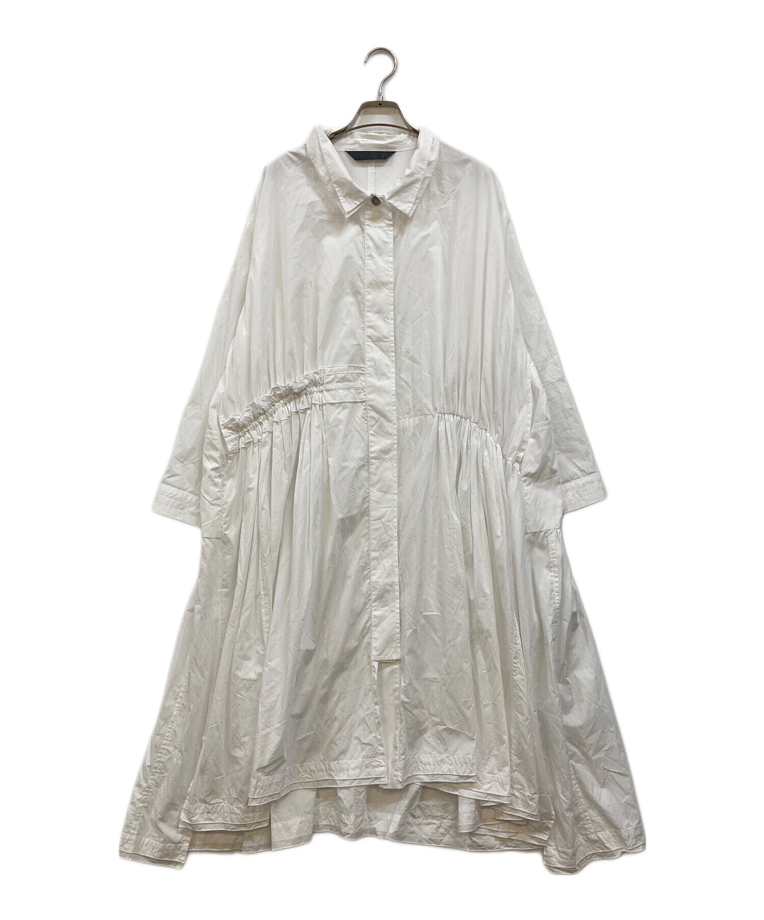 中古・古着通販】MOYURU (モユル) art design SHIRT ホワイト サイズ