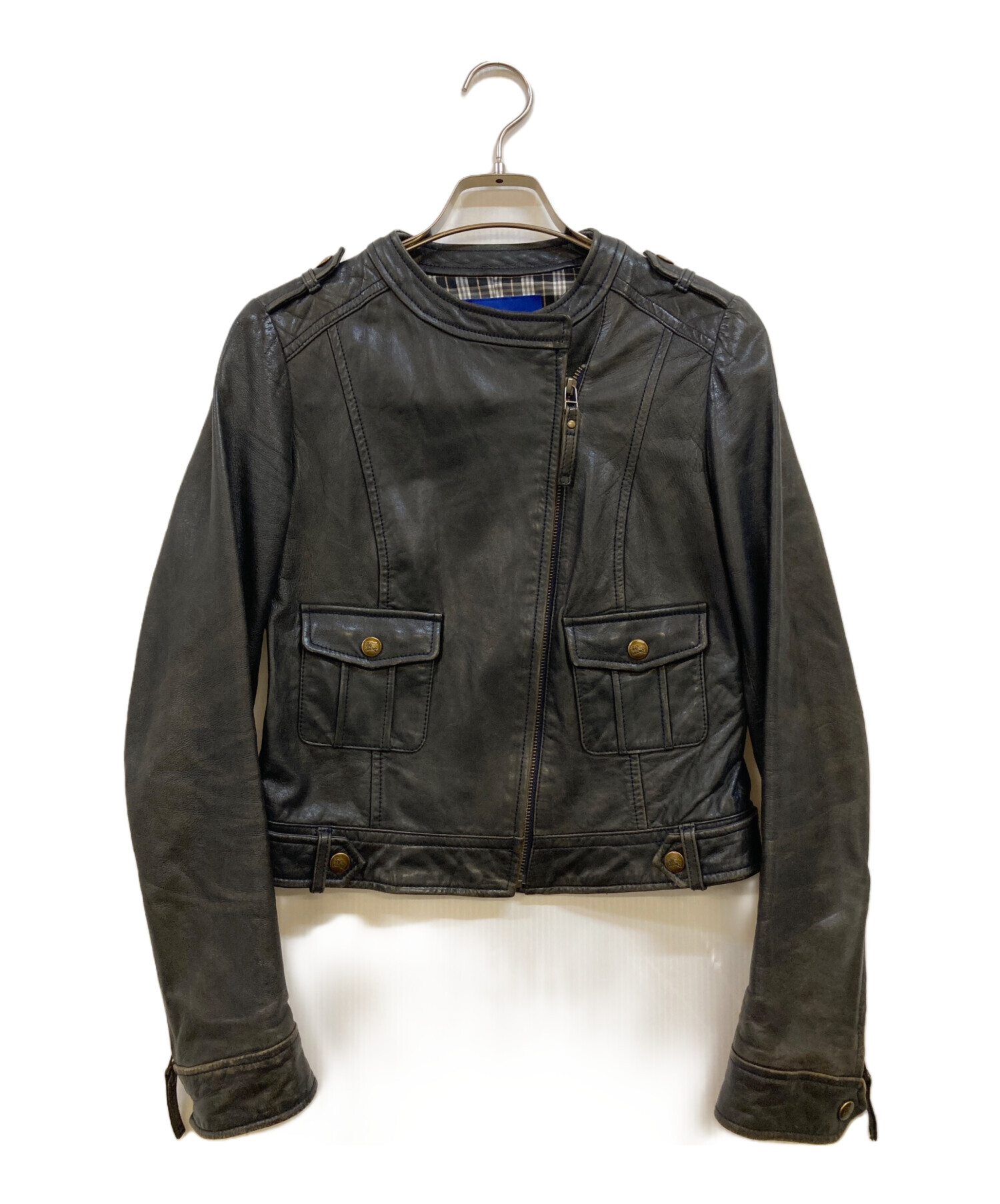 処分価格【美品です】Burberry Blue label レザージャケット 中古・古着通販】BURBERRY BLUE LABEL (バーバリーロンドンブルー