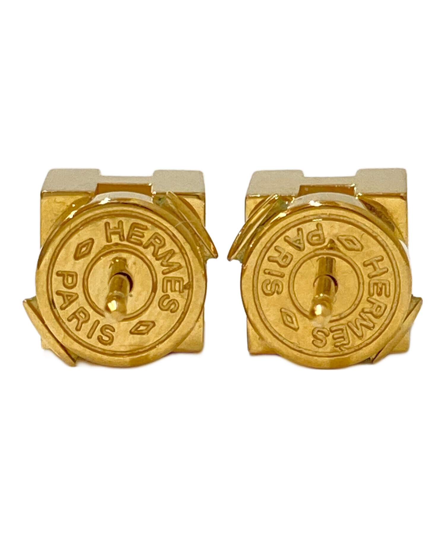 （N.R）ゴールド H型 ピアス　エルメス HERMES 中古・古着通販】HERMES (エルメス) ポップHピアスミニ ゴールド