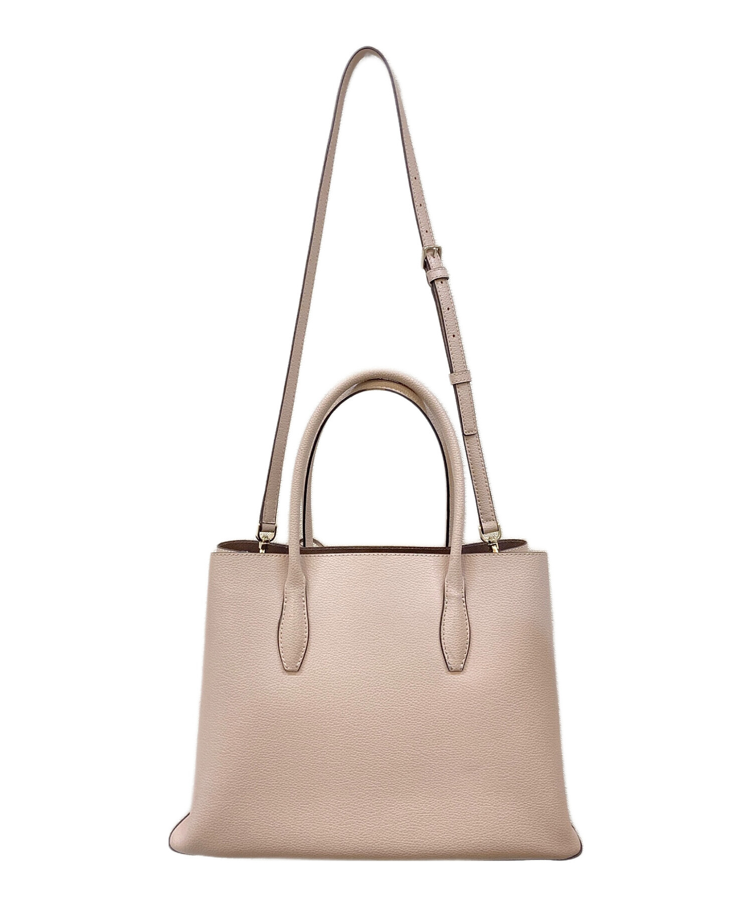 ケイトスペード　2WAY トートバッグ　ベージュ　キャンバス/レザー 中古・古着通販】Kate Spade (ケイトスペード) 2WAYバッグ ベージュ