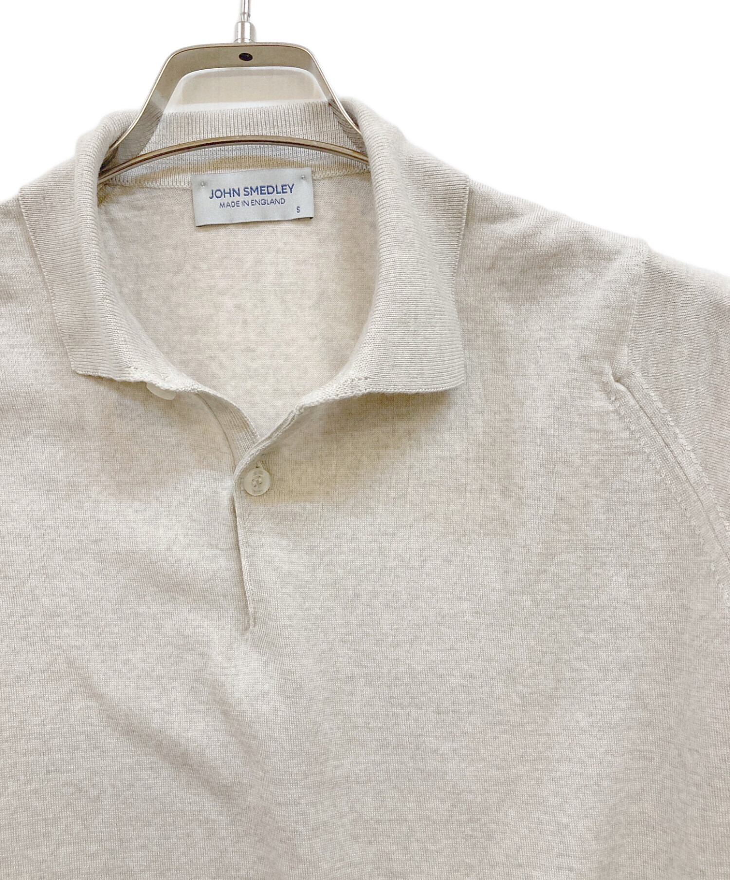 JOHN SMEDLEY ポロシャツ Mサイズ ベージュ JOHN SMEDLEY ポロシャツ Mサイズ ベージュ