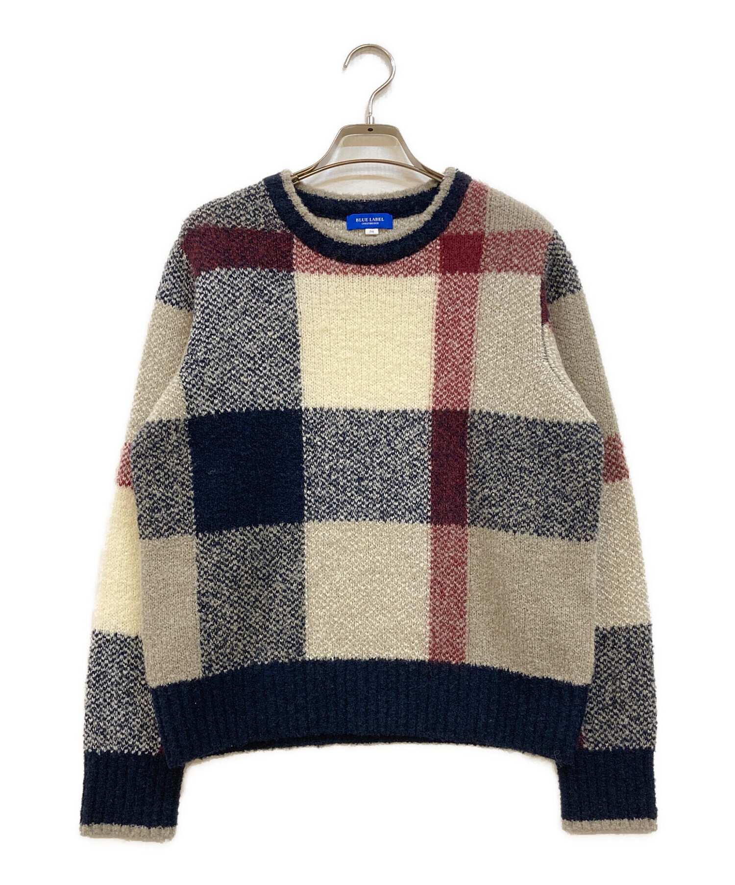 ブルーレーベルクレストブリッジ　チェック　ニット　長袖ニット 中古・古着通販】BLUE LABEL CRESTBRIDGE (ブルーレーベルクレスト