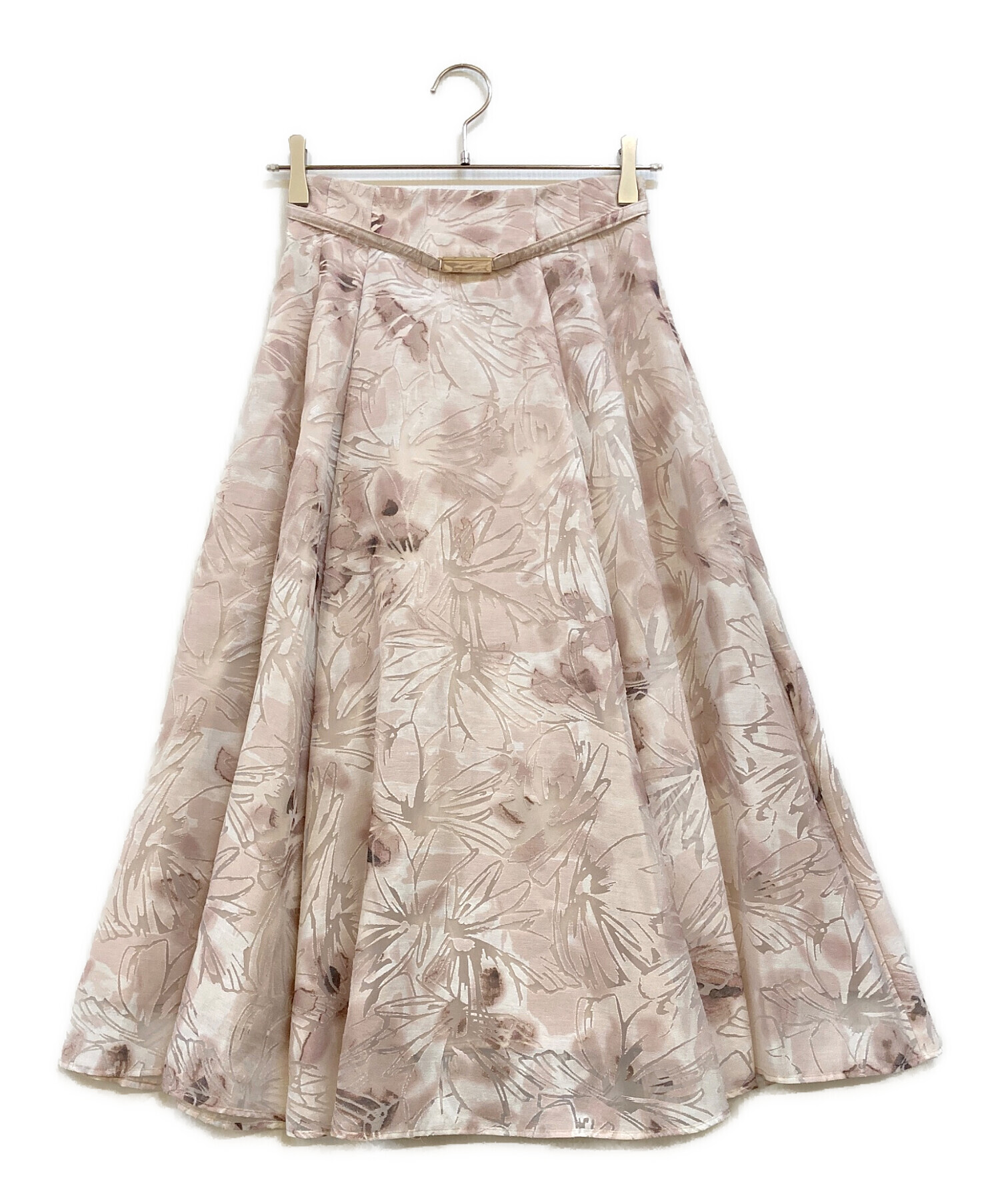 新品 タグ付き CELFORD セルフォード 36 花柄 ロングスカート 中古・古着通販】CELFORD (セルフォード) ベルト付きフラワープリント