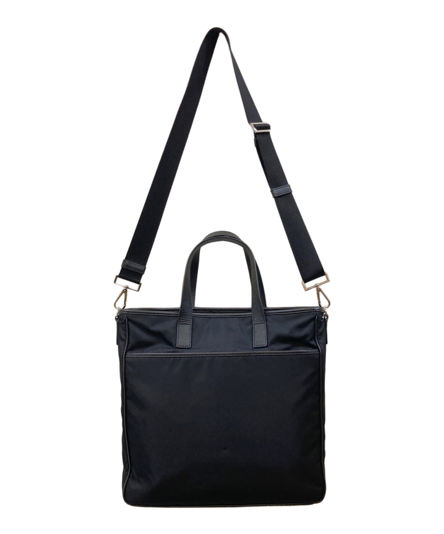 PRADA トートバッグ 中古 中古・古着通販】PRADA (プラダ) レザーナイロンコンビ 2WAYトート