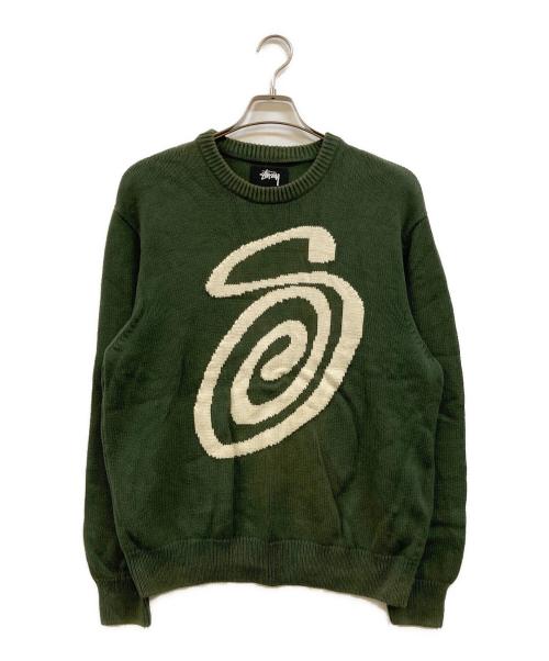 中古・古着通販】stussy (ステューシー) CURLY S SWEATER グリーン