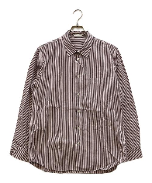 中古・古着通販】ATON (エイトン) ストライプシャツ レッド サイズ:04