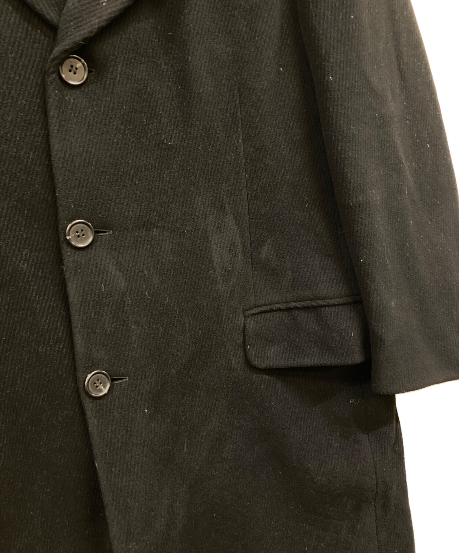 中古・古着通販】FENDI (フェンディ) ウールコート ブラック サイズ:48