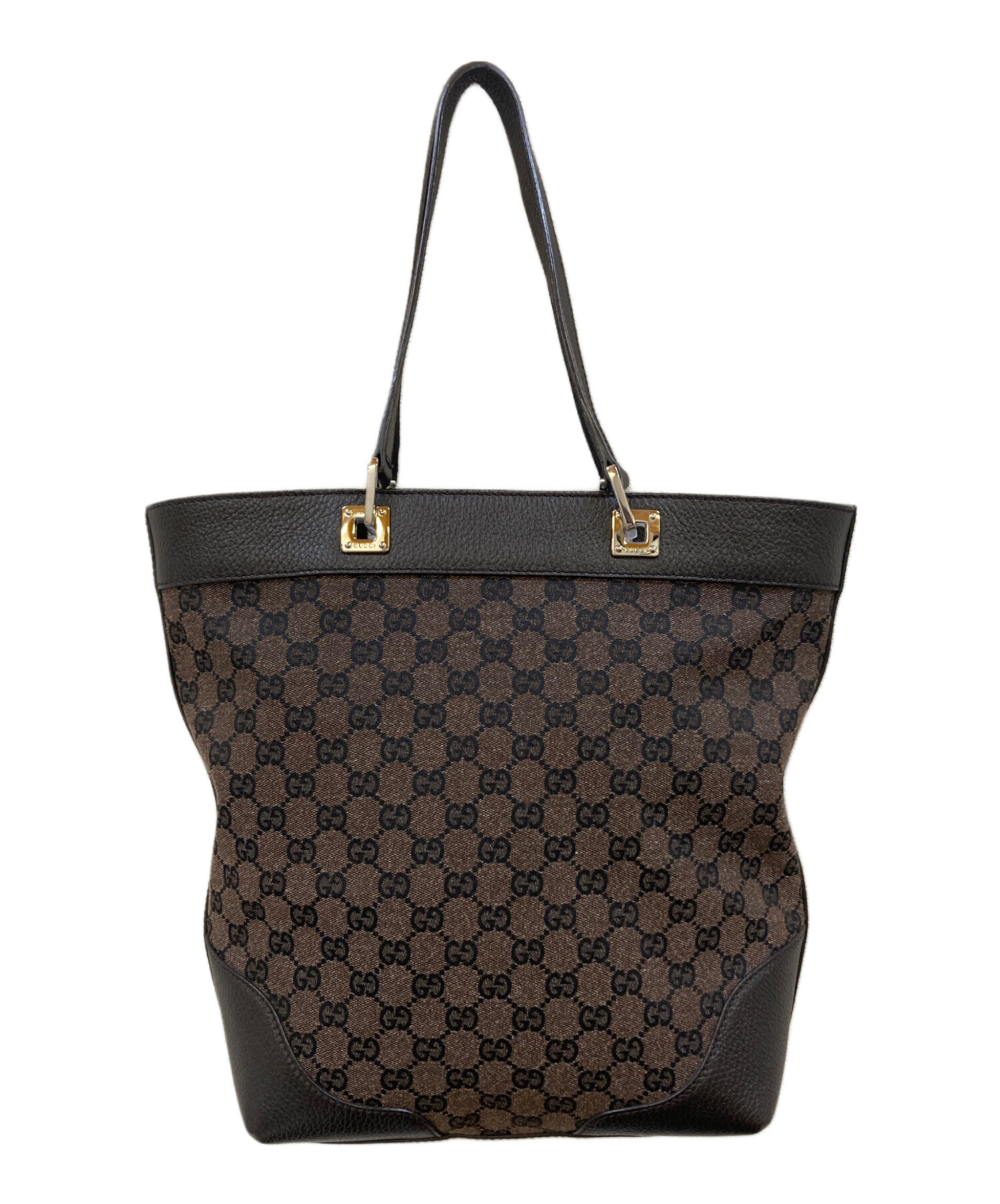 中古・古着通販】GUCCI (グッチ) GGキャンバス レザーコンビトート