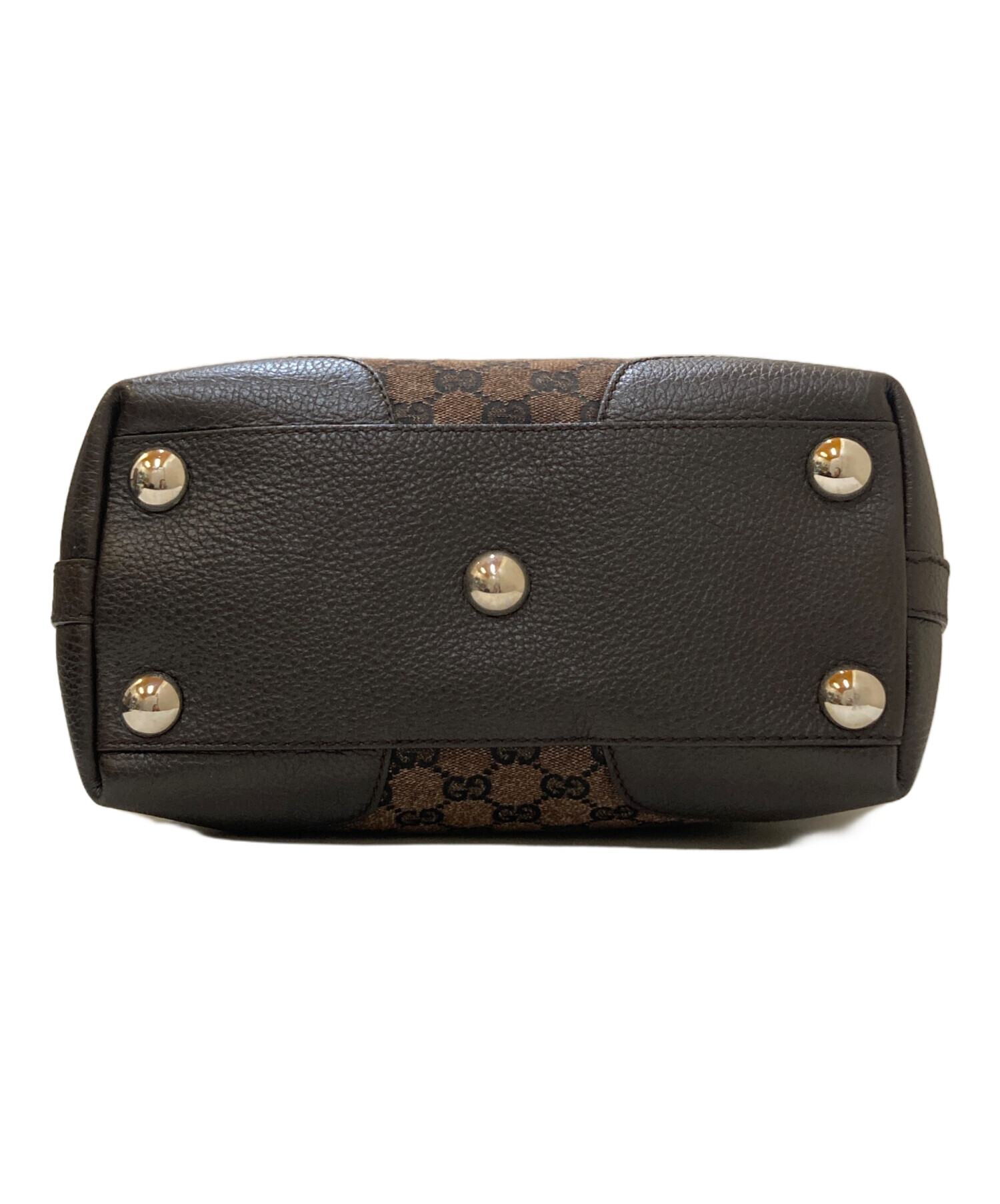 中古・古着通販】GUCCI (グッチ) GGキャンバス レザーコンビトート