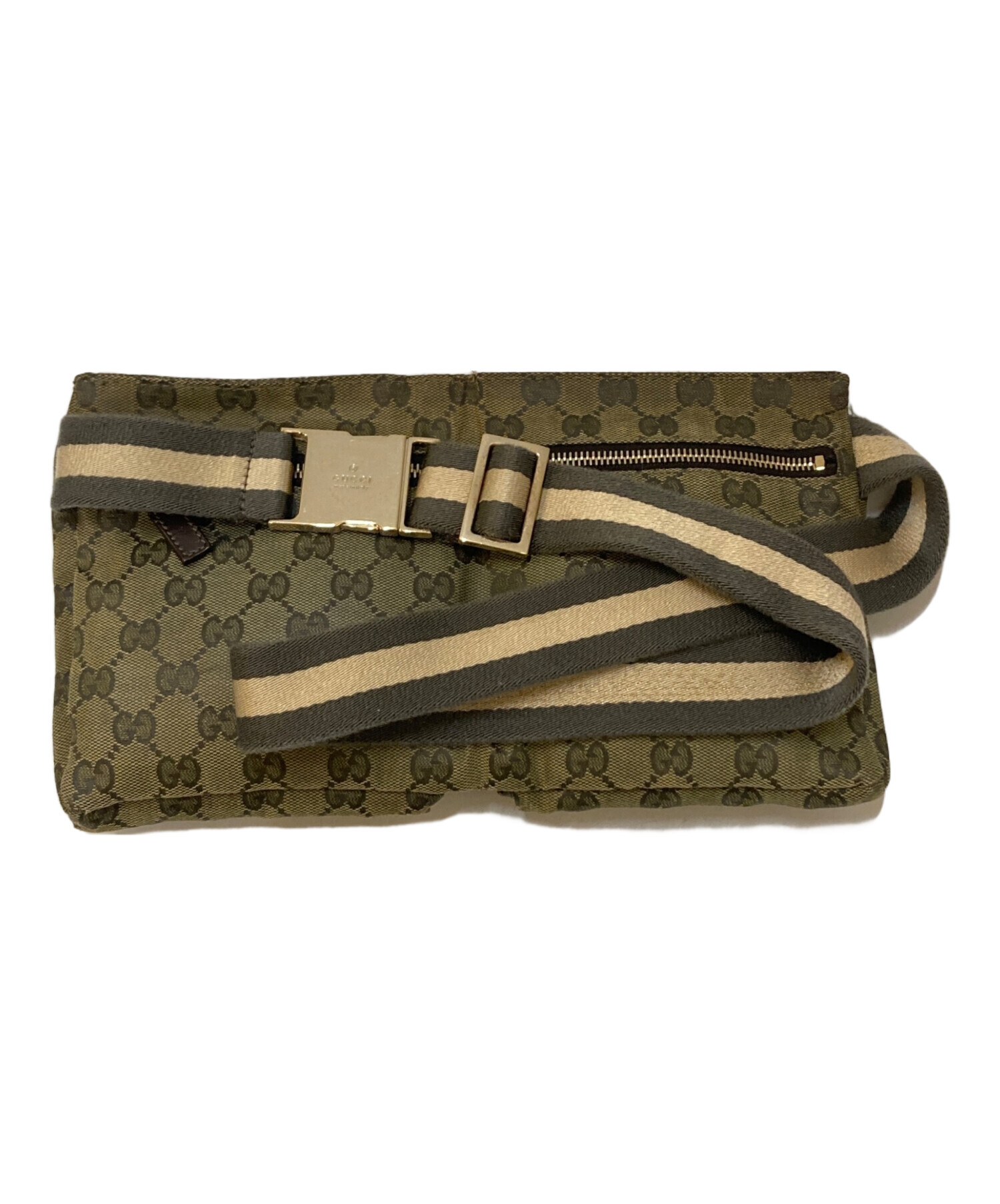 the ☆ 1st　 GUCCI ウエストポーチ 中古・古着通販】GUCCI (グッチ) GGキャンバス ウエストポーチ
