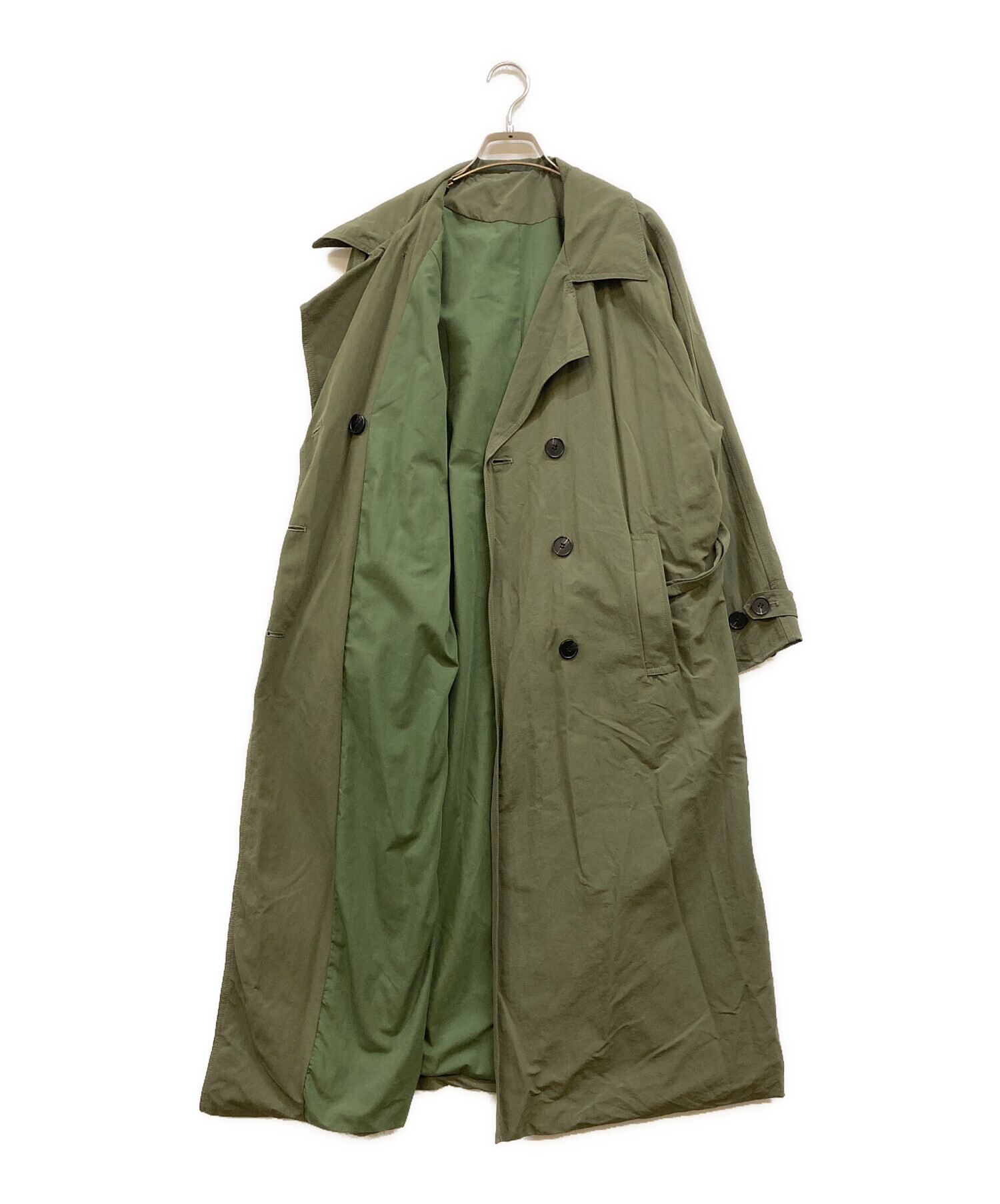 MILITARY ミリタリー トレンチコート メンズ 【古着】【中古】 中古・古着通販】ok.soon (オクスン) military trench coat オリーブ