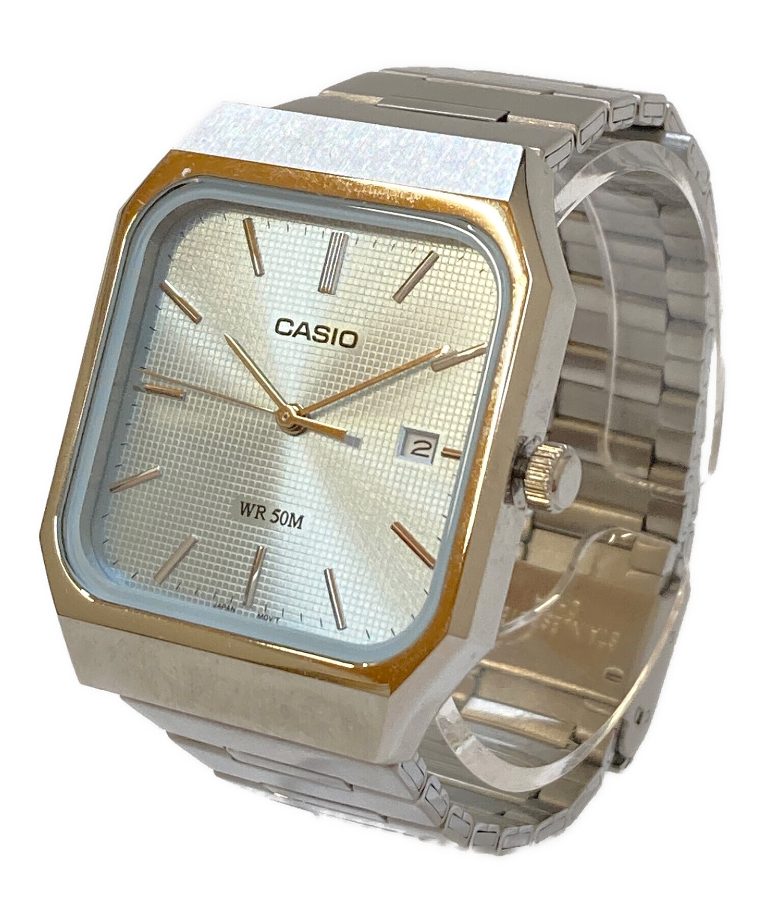 中古・古着通販】CASIO (カシオ) スクエア リストウォッチ スカイ 