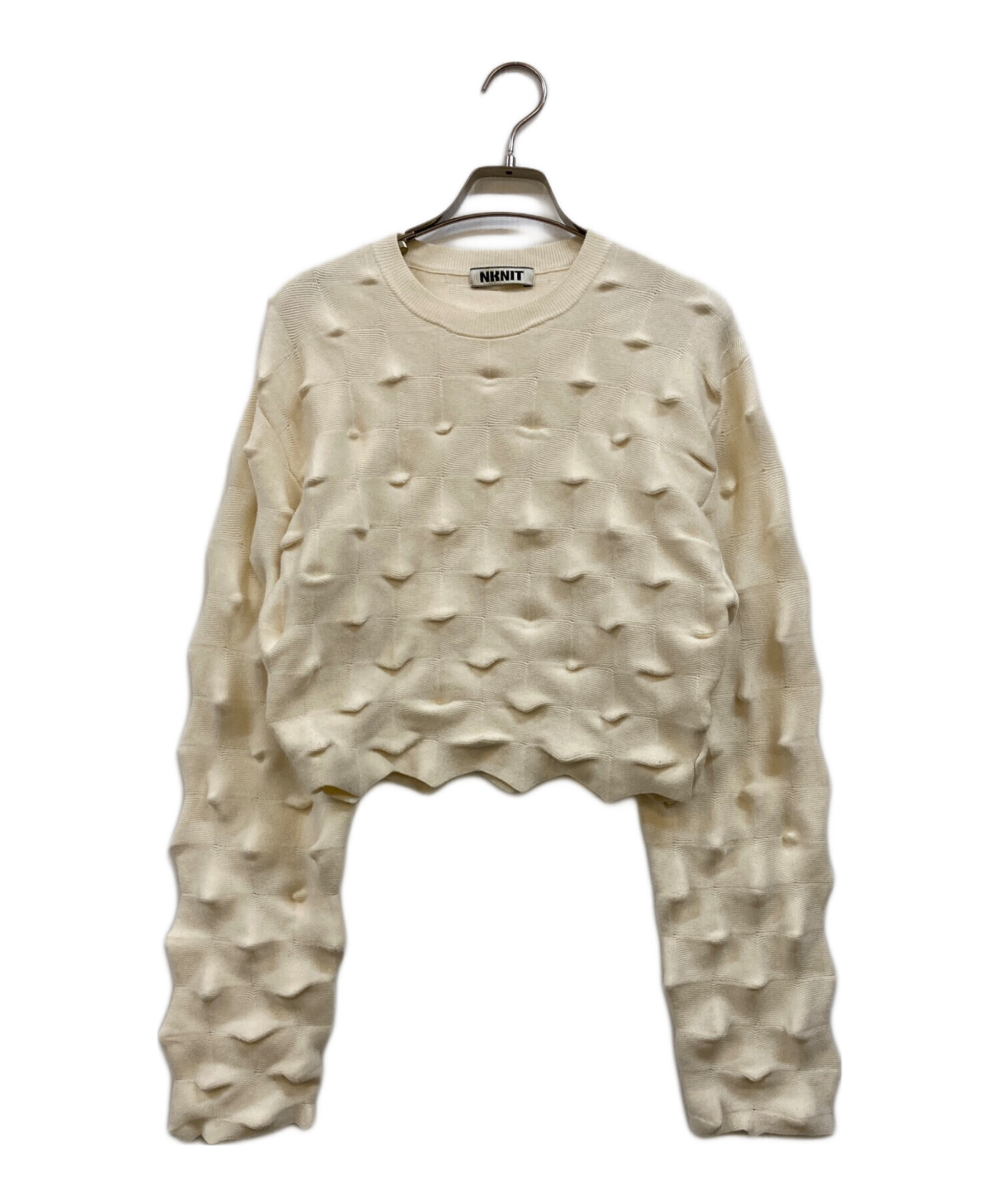 NKNIT プルオーバー　spiky KNIT pullover 中古・古着通販】NKNIT (エヌニット) spiky KNIT pullover アイボリー