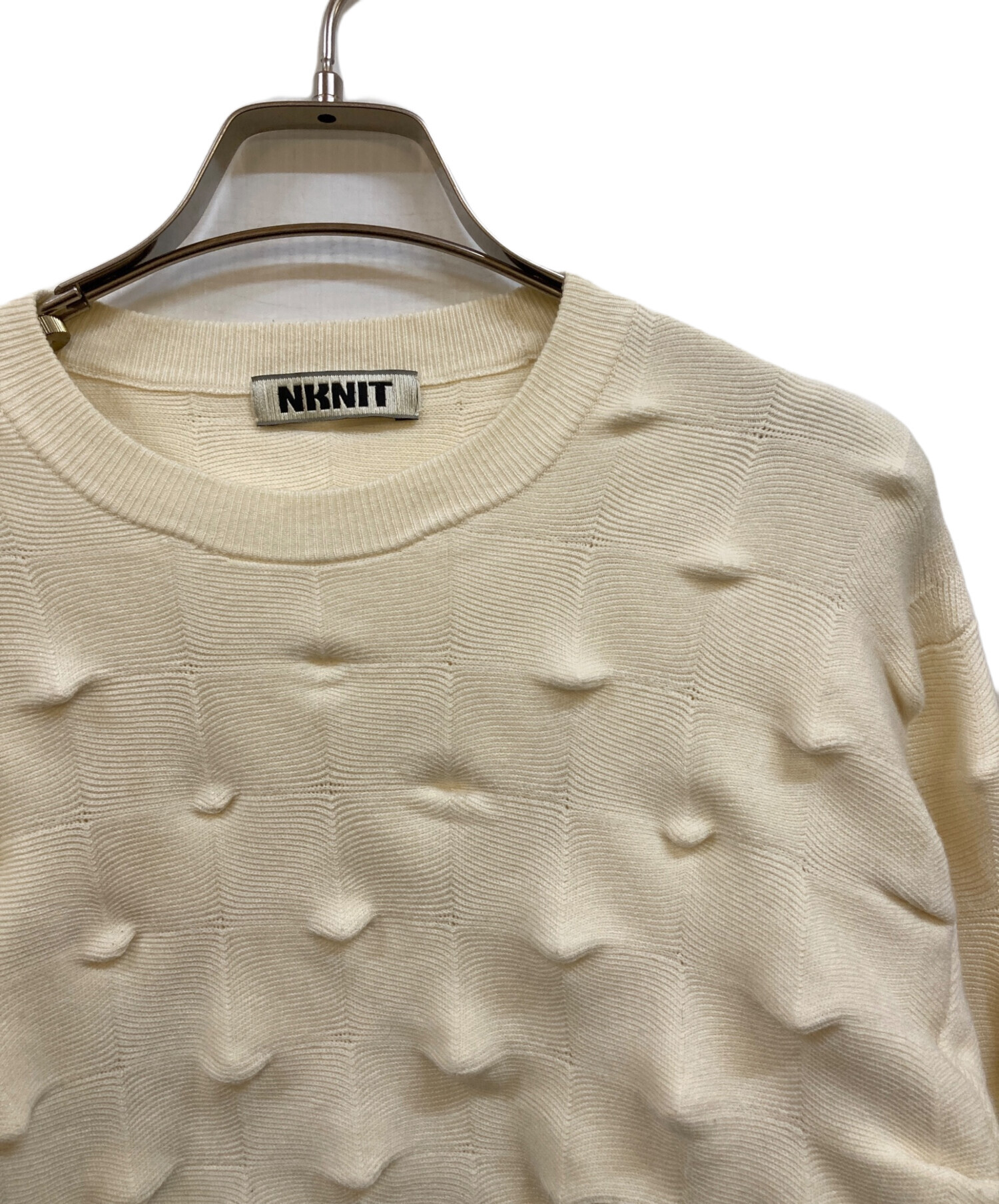 NKNIT プルオーバー　spiky KNIT pullover 中古・古着通販】NKNIT (エヌニット) spiky KNIT pullover アイボリー