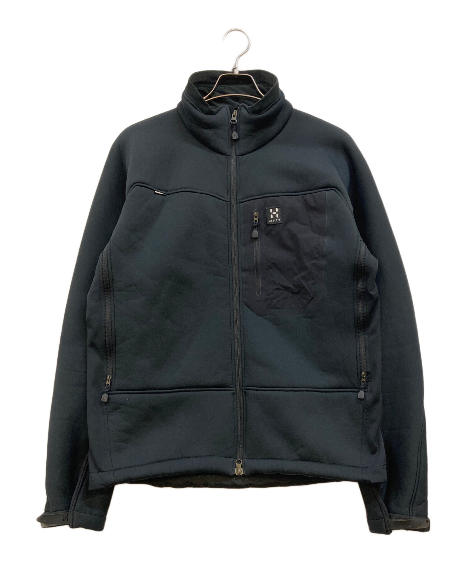HAGLOFS ホグロフス フリースジャケット バンジーフード黒レディースM新品 中古・古着通販】HAGLOFS (ホグロフス) フリースジャケット ブラック