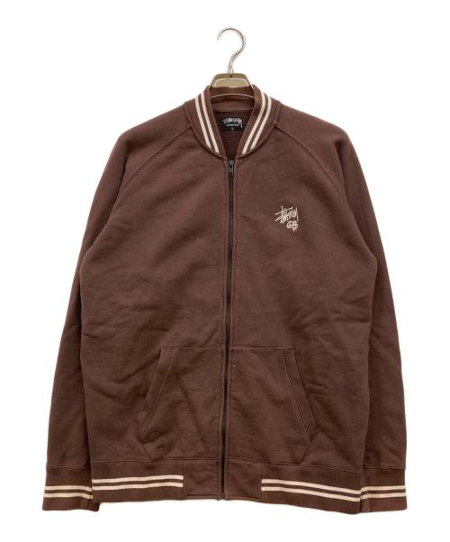 中古・古着通販】stussy (ステューシー) スウェットブルゾン ブラウン