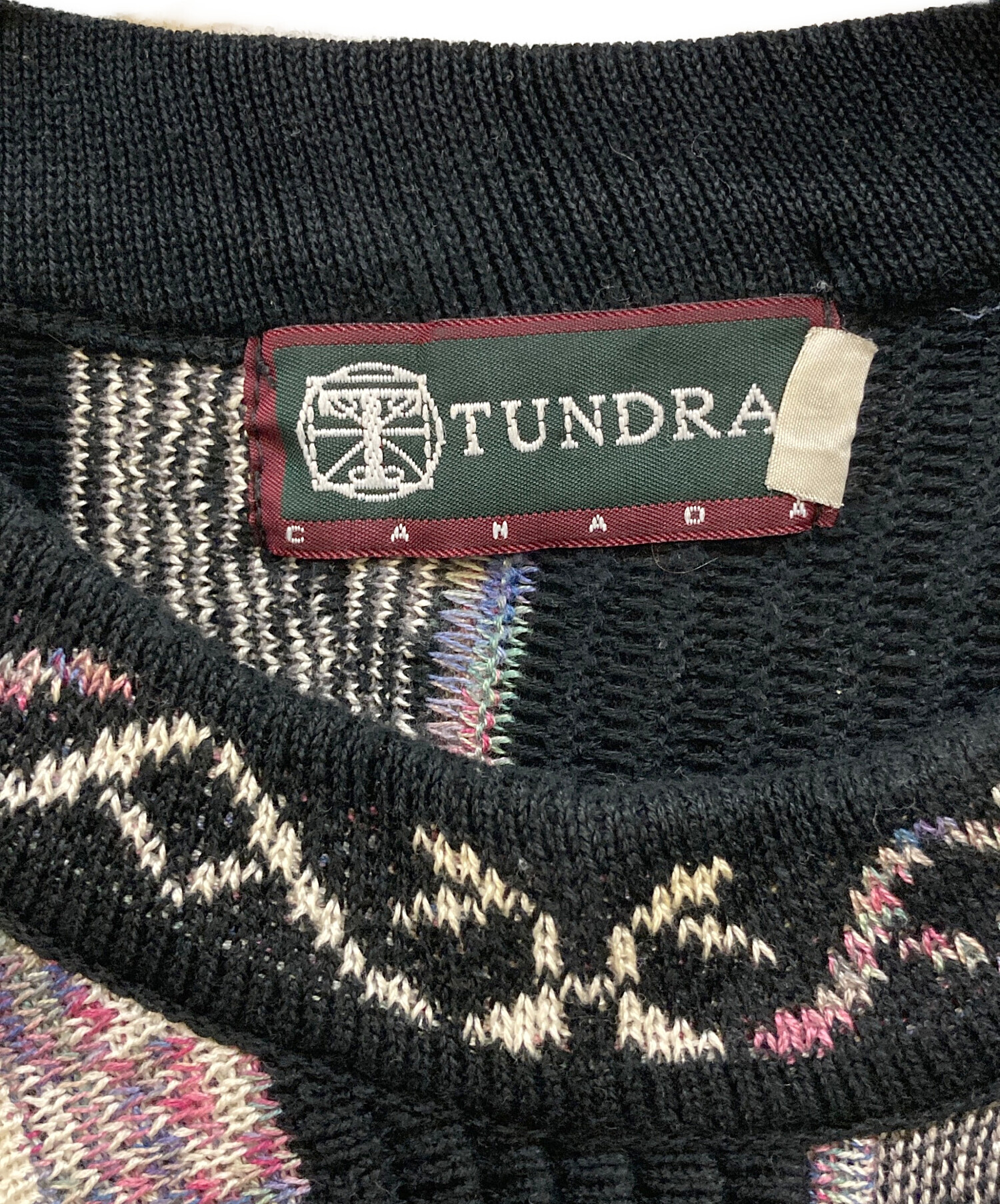 中古・古着通販】TUNDRA (ツンドラ) 3Dニット ブラック サイズ:L