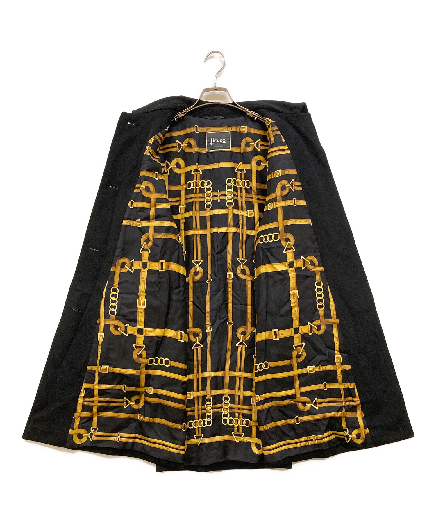 中古・古着通販】HERNO (ヘルノ) 裏地総柄ウールカシミヤコート