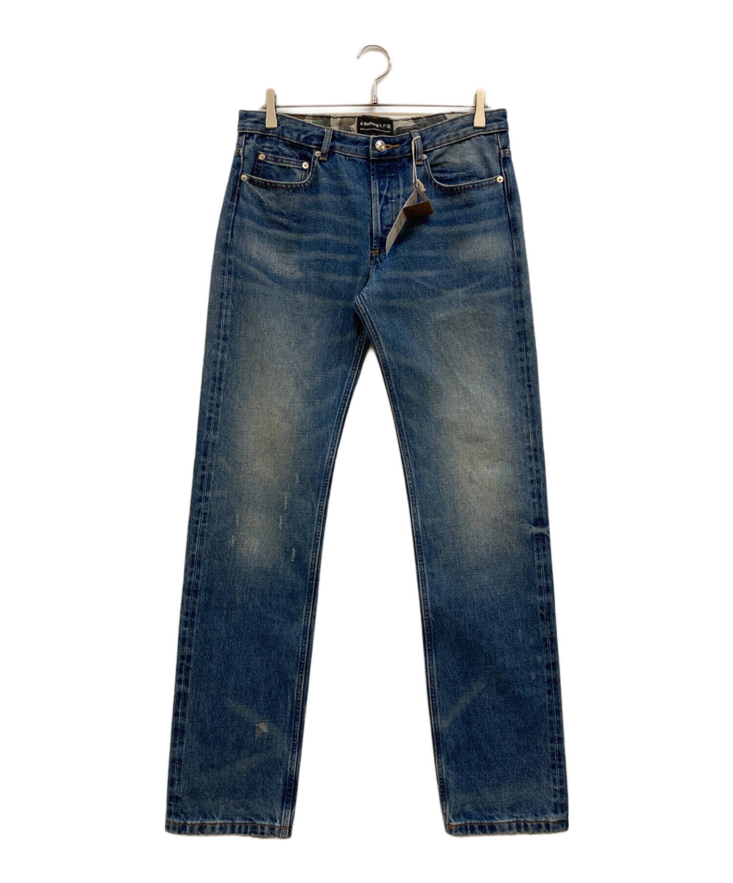 A BATHING APE ヴィンテージ加工 デニムパンツ 中古・古着通販】A BATHING APE (ア ベイシング エイプ) A.P.C.