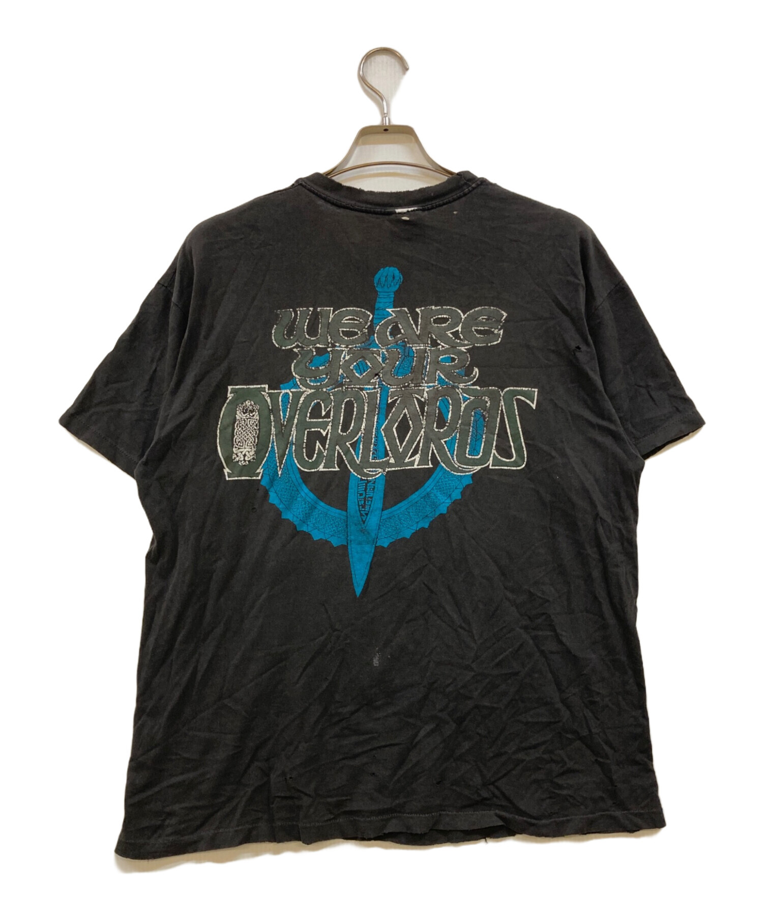 希少 90s ANGRA ヴィンテージ バンドTシャツ 当時物 L Hanes 中古・古着通販】Hanes (ヘインズ) 90s バンドTシャツ グレー サイズ