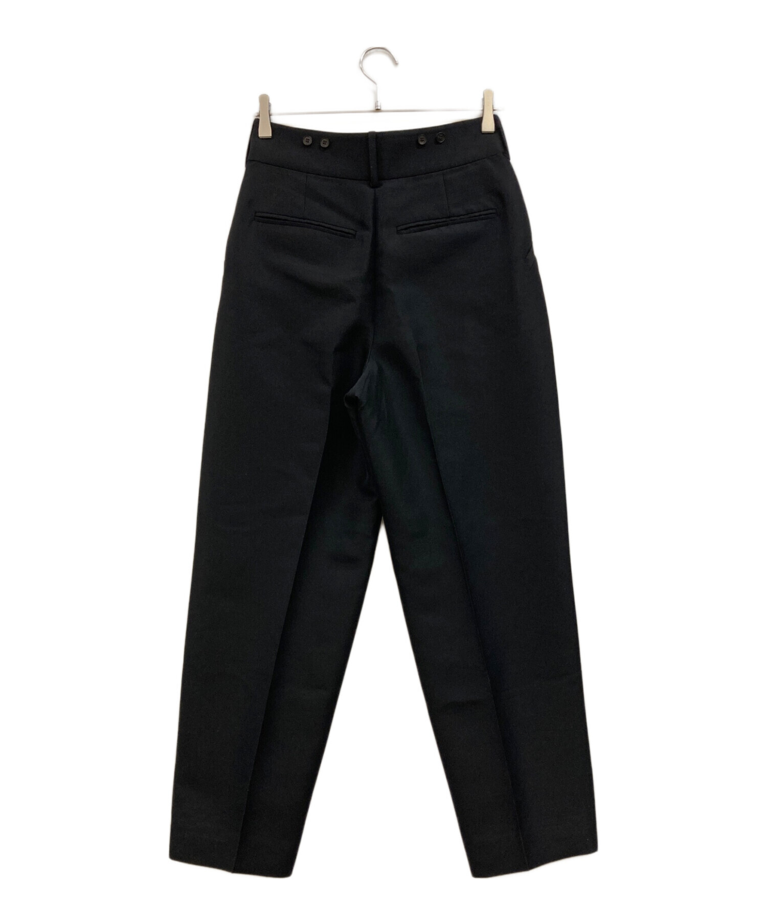 中古・古着通販】EBURE (エブール) ウールシルクパンツ ブラック