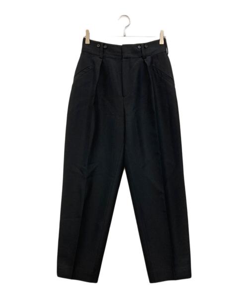 中古・古着通販】EBURE (エブール) ウールシルクパンツ ブラック